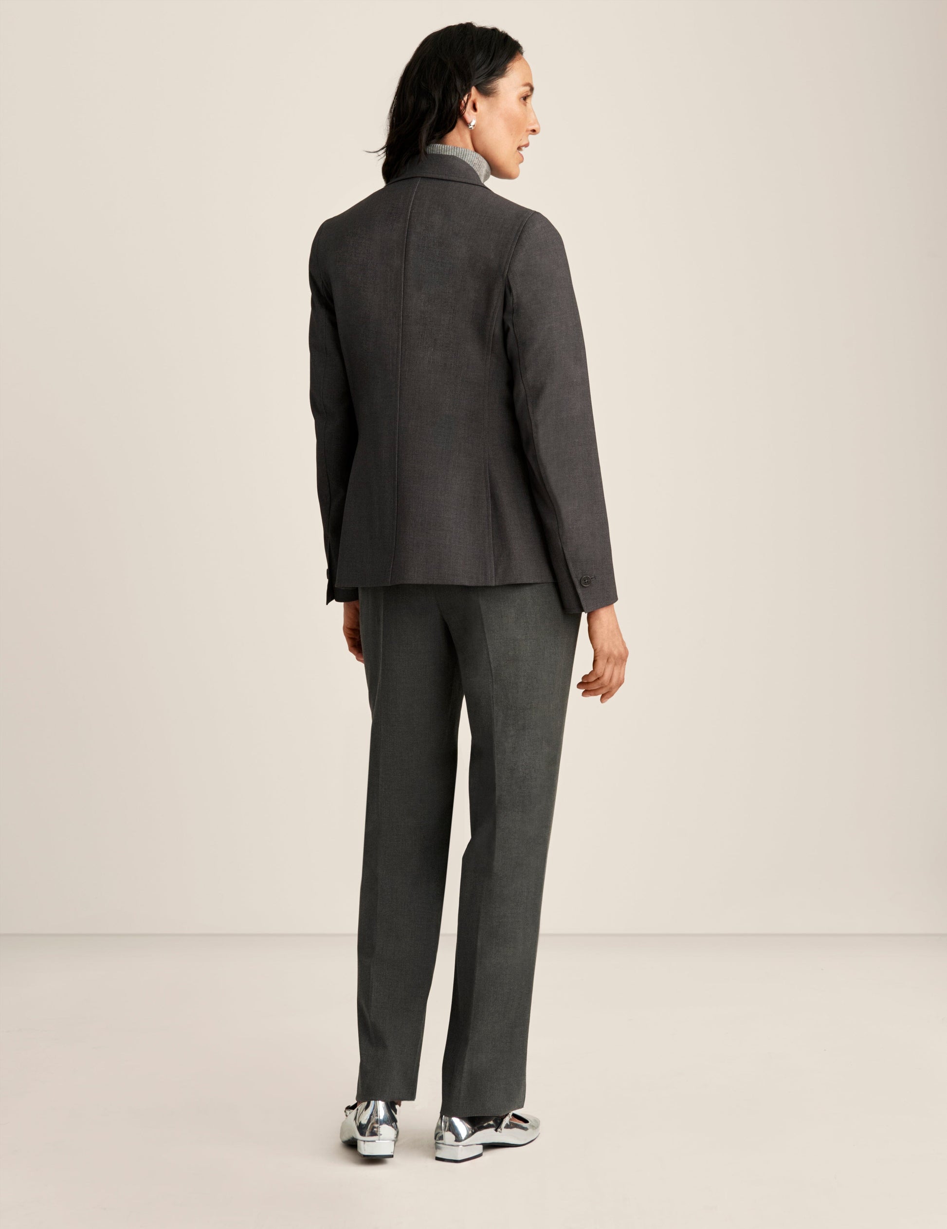 Anne Klein Melange Single Button Blazer