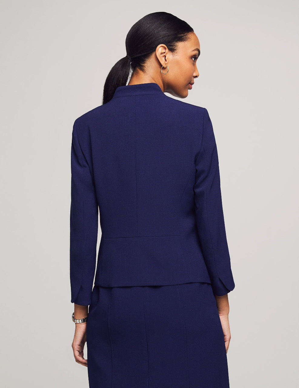 Anne Klein Navy Blazer & Sheath Dress Set