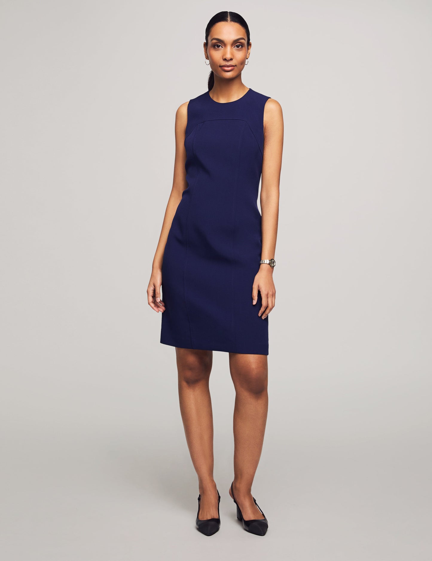 Anne Klein Navy Blazer & Sheath Dress Set