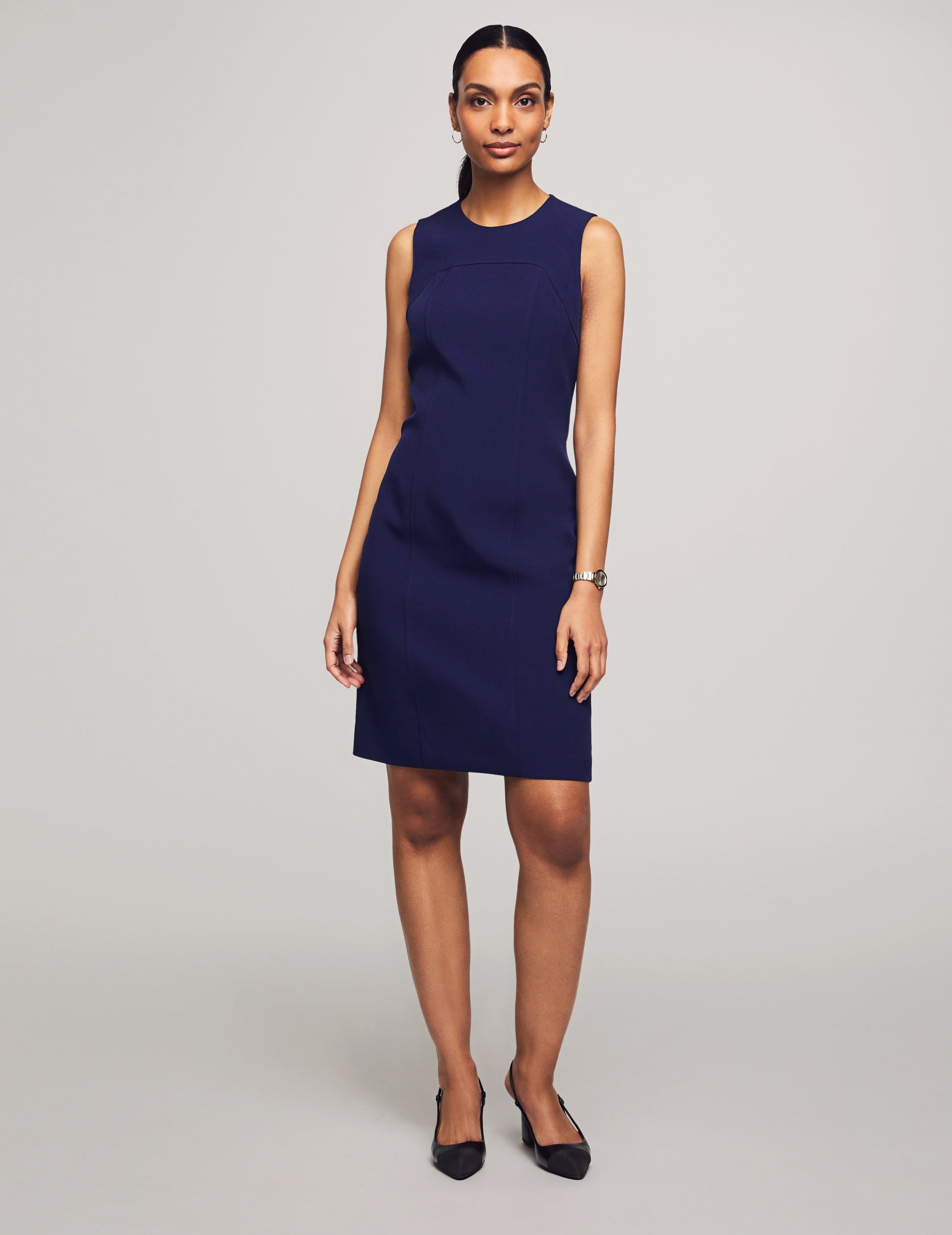 Anne Klein Navy Blazer & Sheath Dress Set