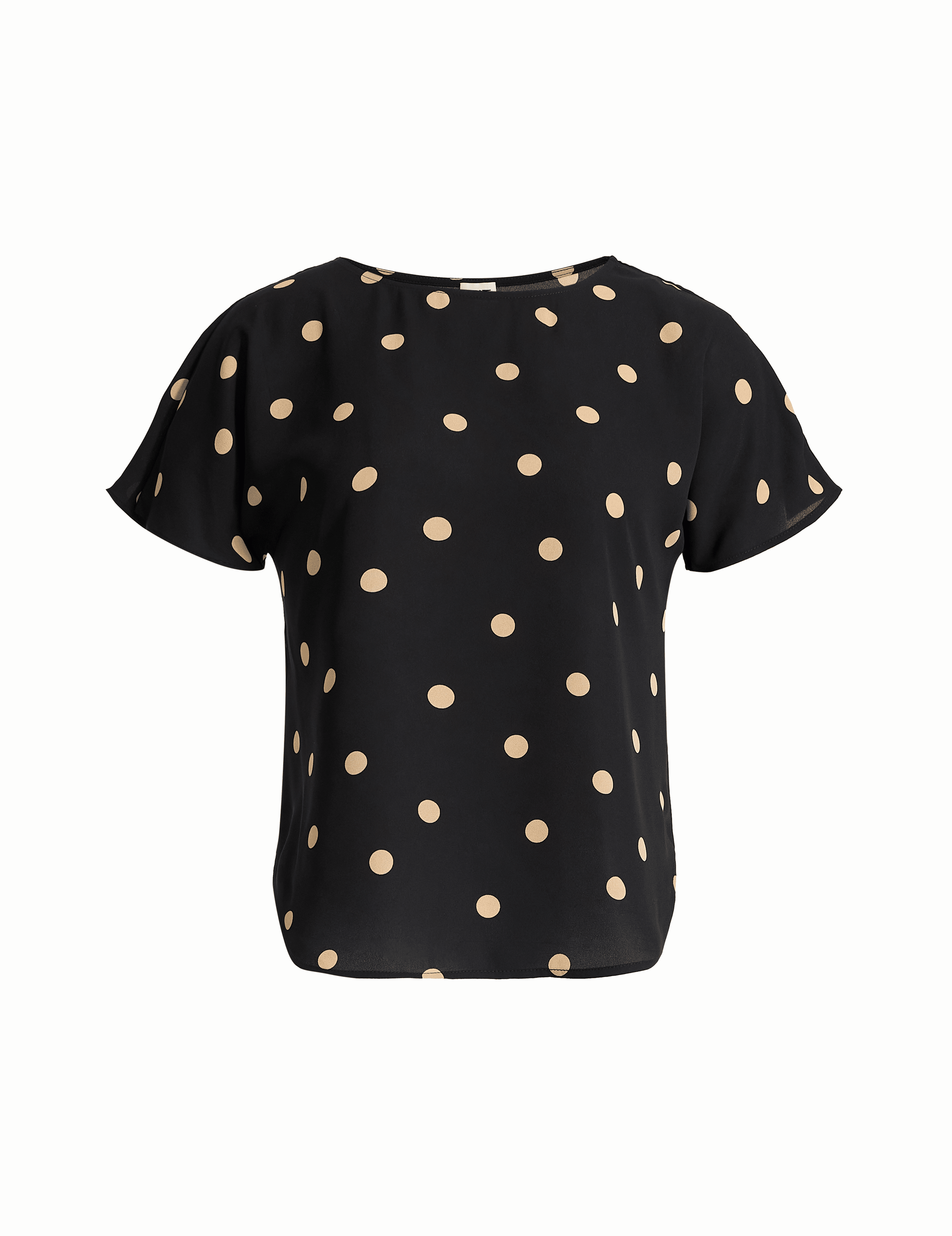 Anne Klein Large Dot Bateau Neck Blouse