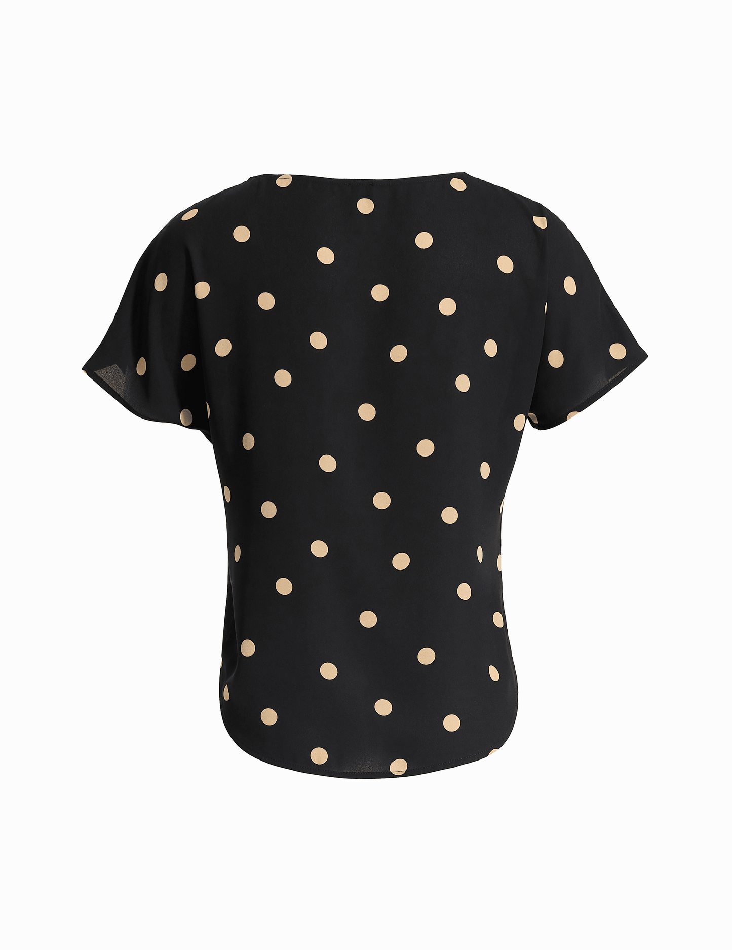 Anne Klein Large Dot Bateau Neck Blouse
