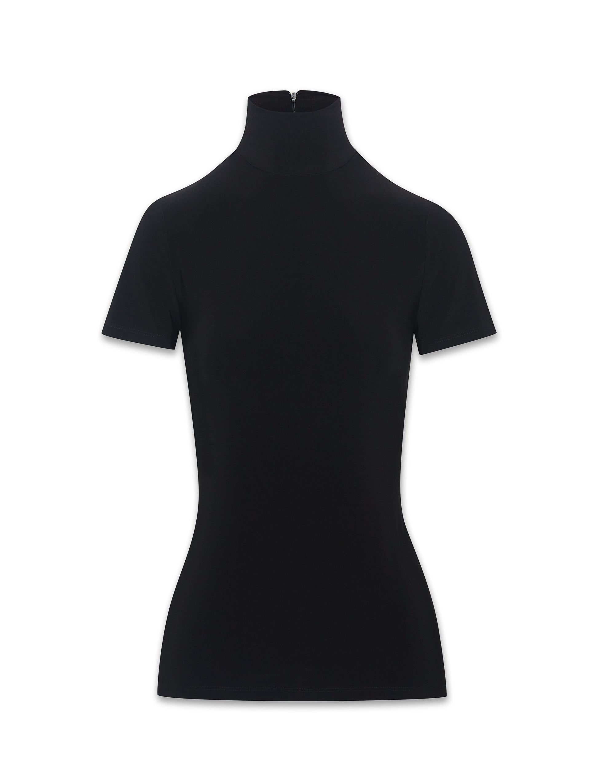 Anne Klein Short Sleeve Mock Neck Knit Top
