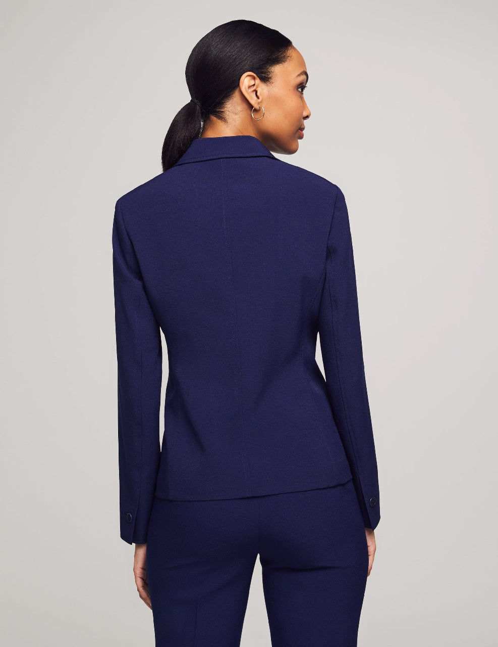 Anne Klein 3-Piece Skirt & Pants Suit Set in Navy