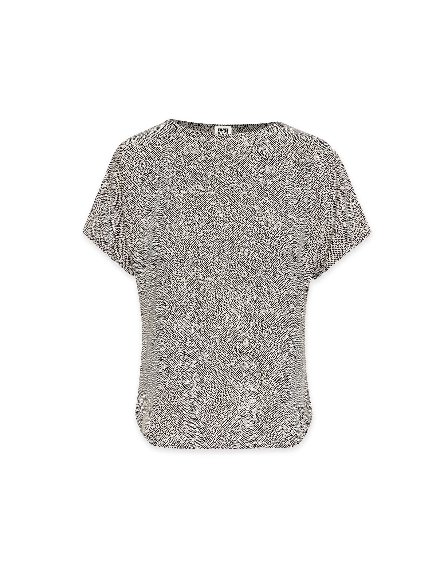 Anne Klein Mini Dot Bateau Blouse in Polyester