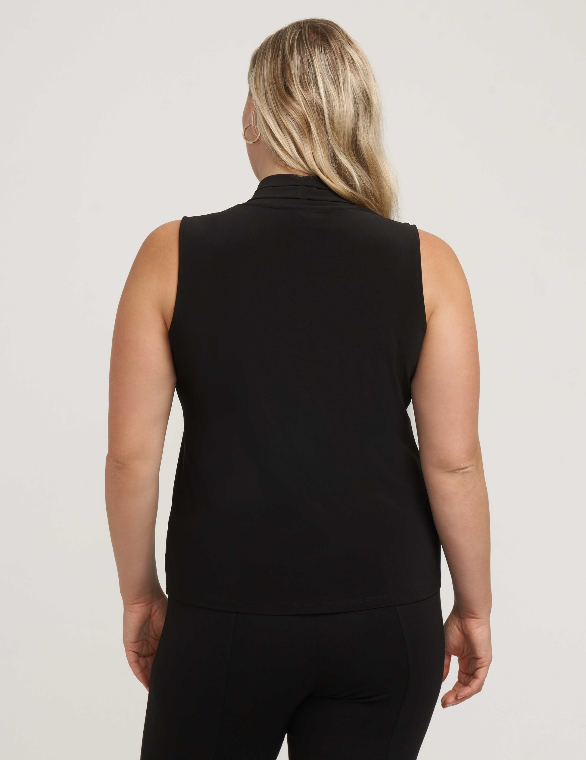 Anne Klein Plus Size Triple Pleat Sleeveless Top