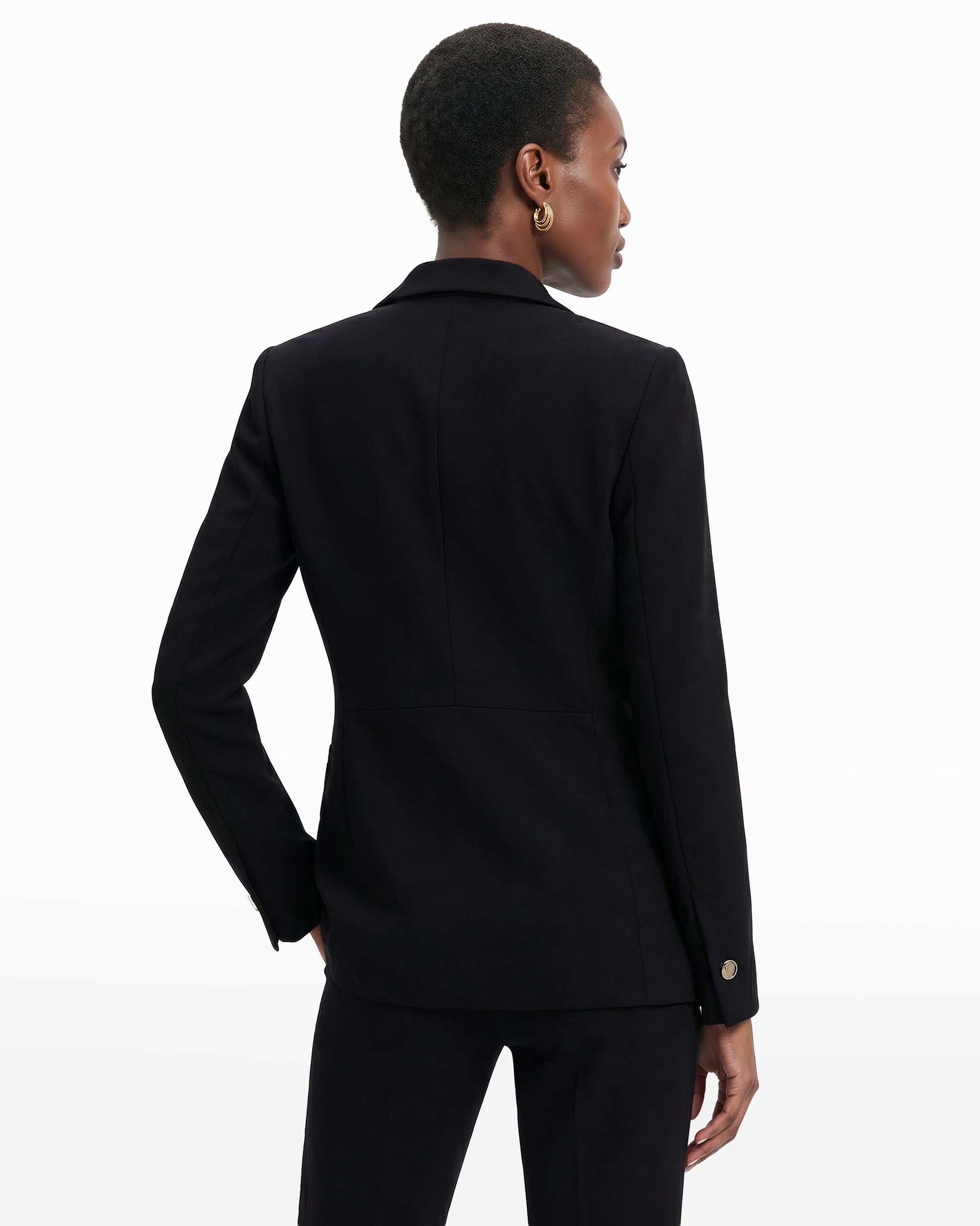 Anne Klein Double Breasted Blazer with Patch Pockets