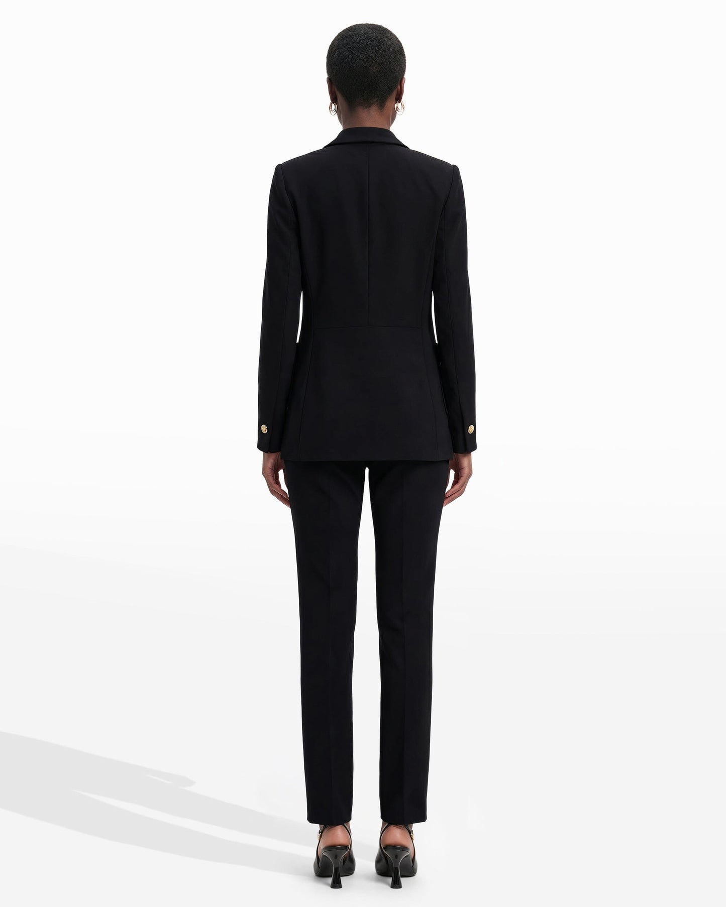 Anne Klein Double Breasted Blazer with Patch Pockets