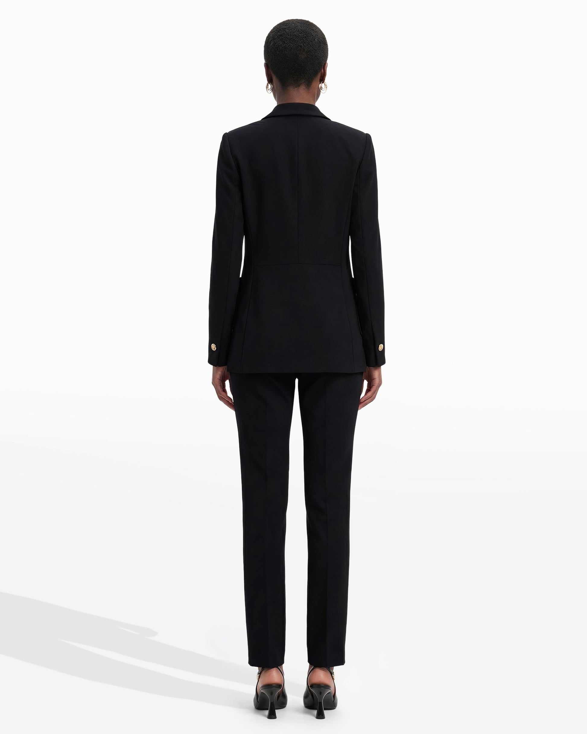 Anne Klein Double Breasted Blazer with Patch Pockets