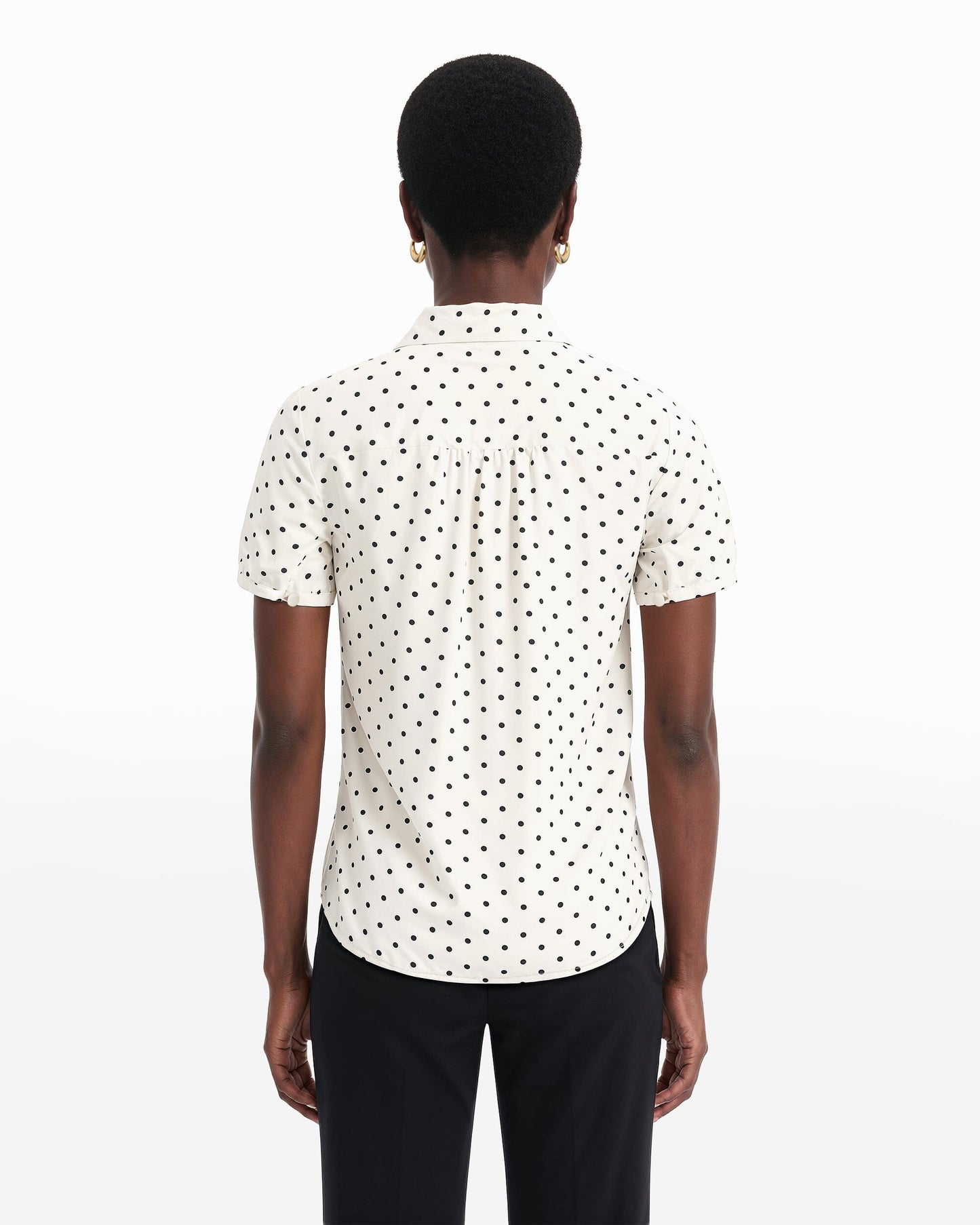 Anne Klein Polka Dot Cap Sleeve Blouse