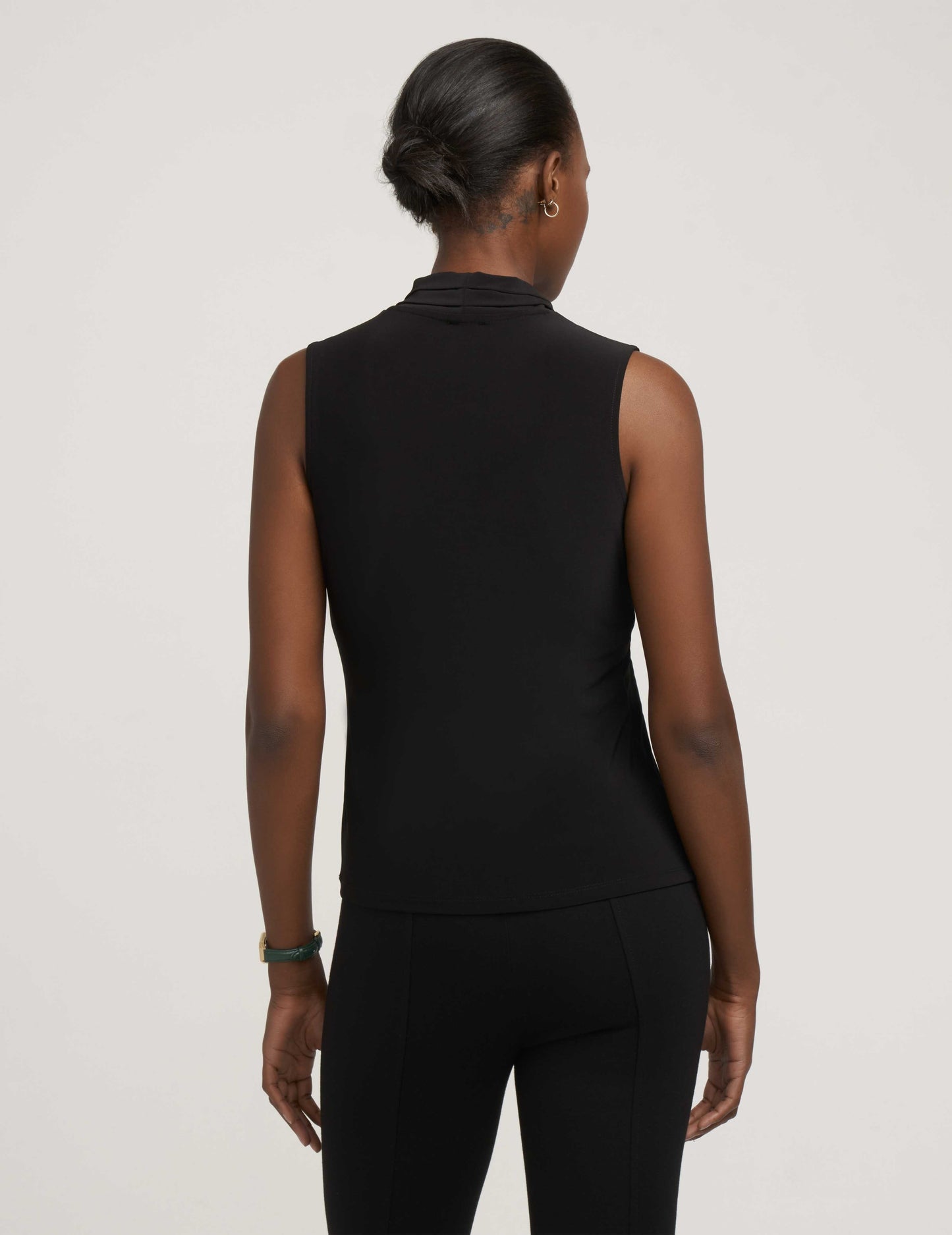 Anne Klein Petite V-Neck Triple Pleat Top