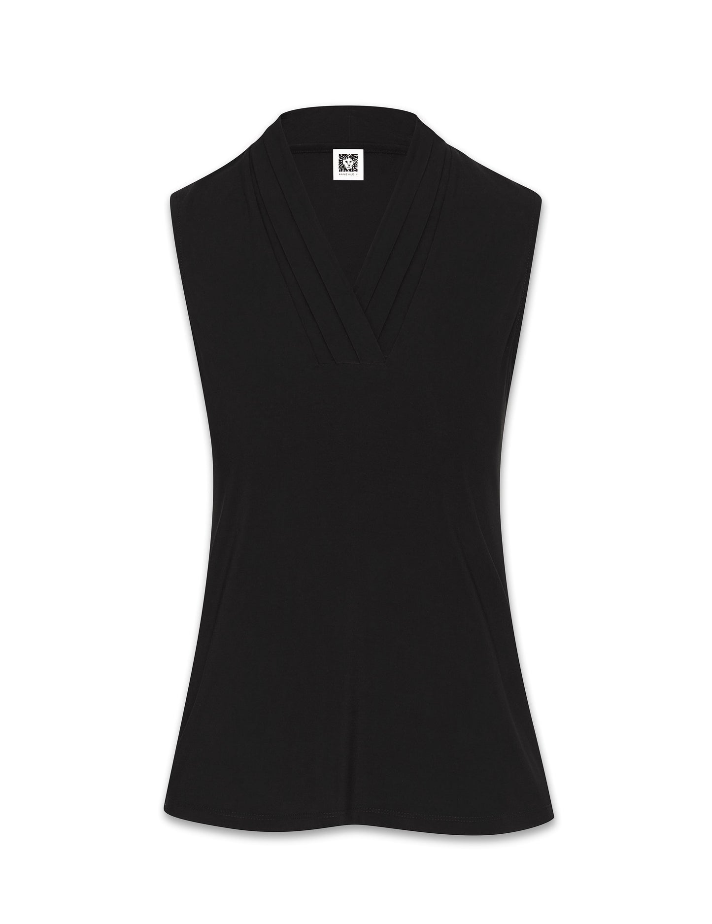 Anne Klein Petite V-Neck Triple Pleat Top