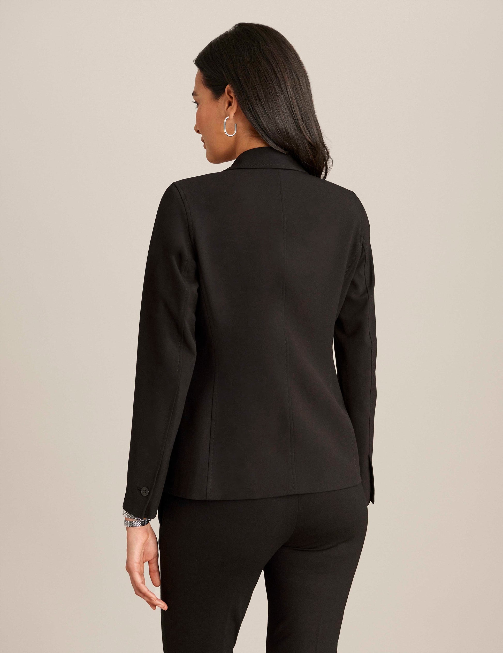 Anne Klein Notch Collar Blazer with Princess Seams