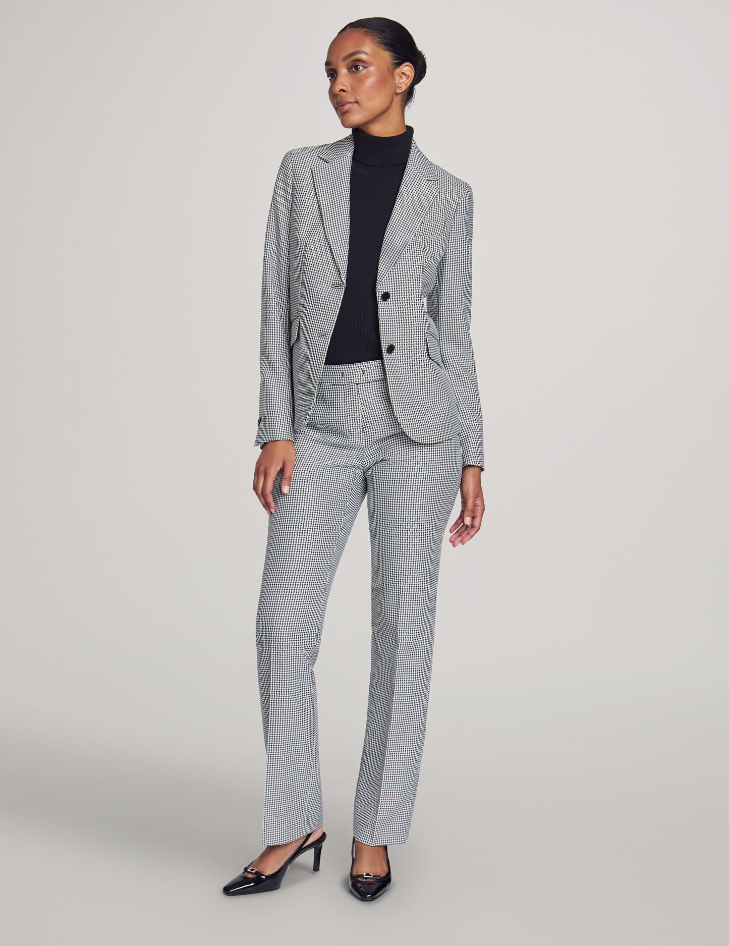 Anne Klein Houndstooth Skirt Suit Set, 3-Piece