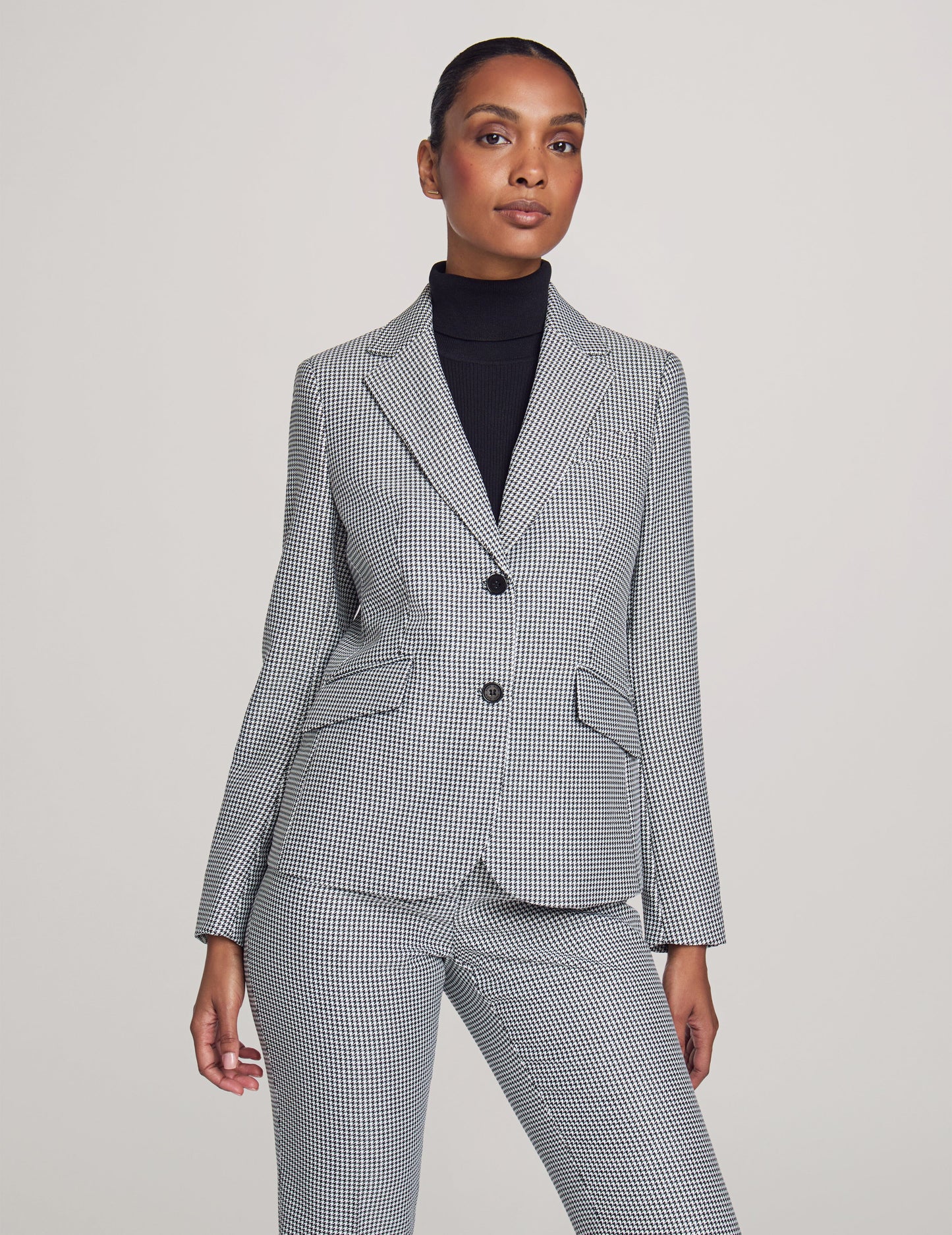 Anne Klein Houndstooth Skirt Suit Set, 3-Piece