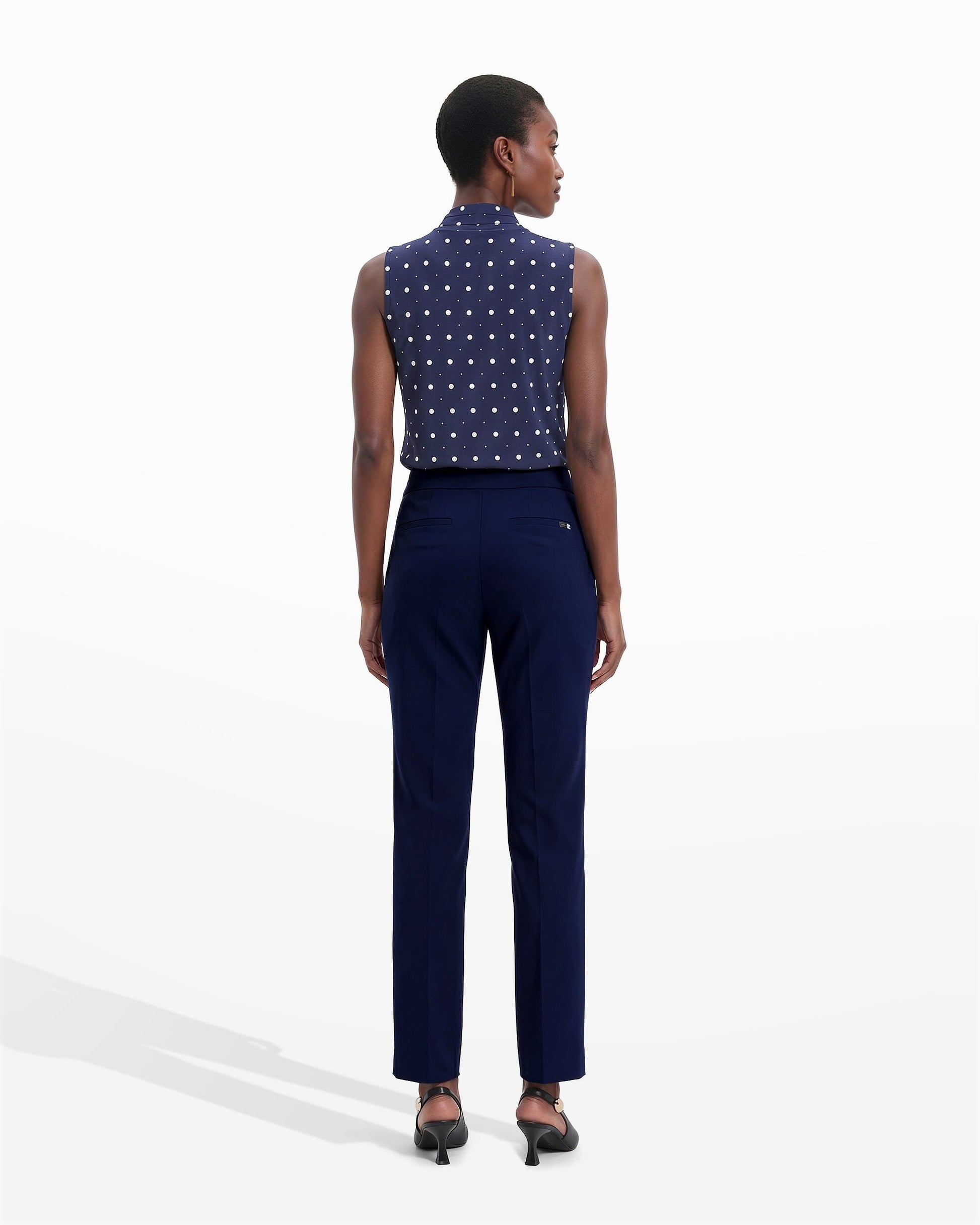 Anne Klein Pull On Straight Leg Trouser with Pockets