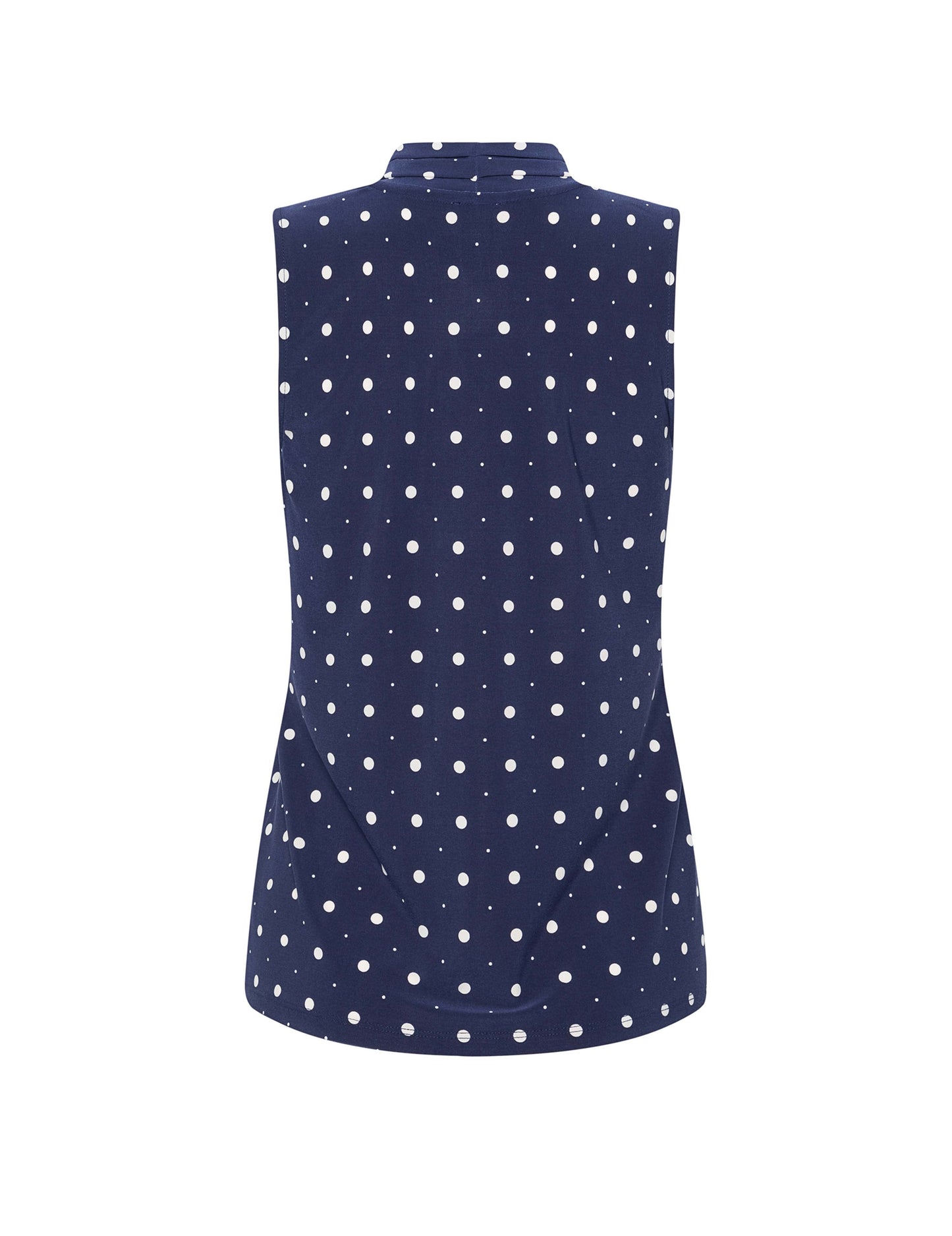 Anne Klein Printed Sleeveless V-Neck Pleat Top