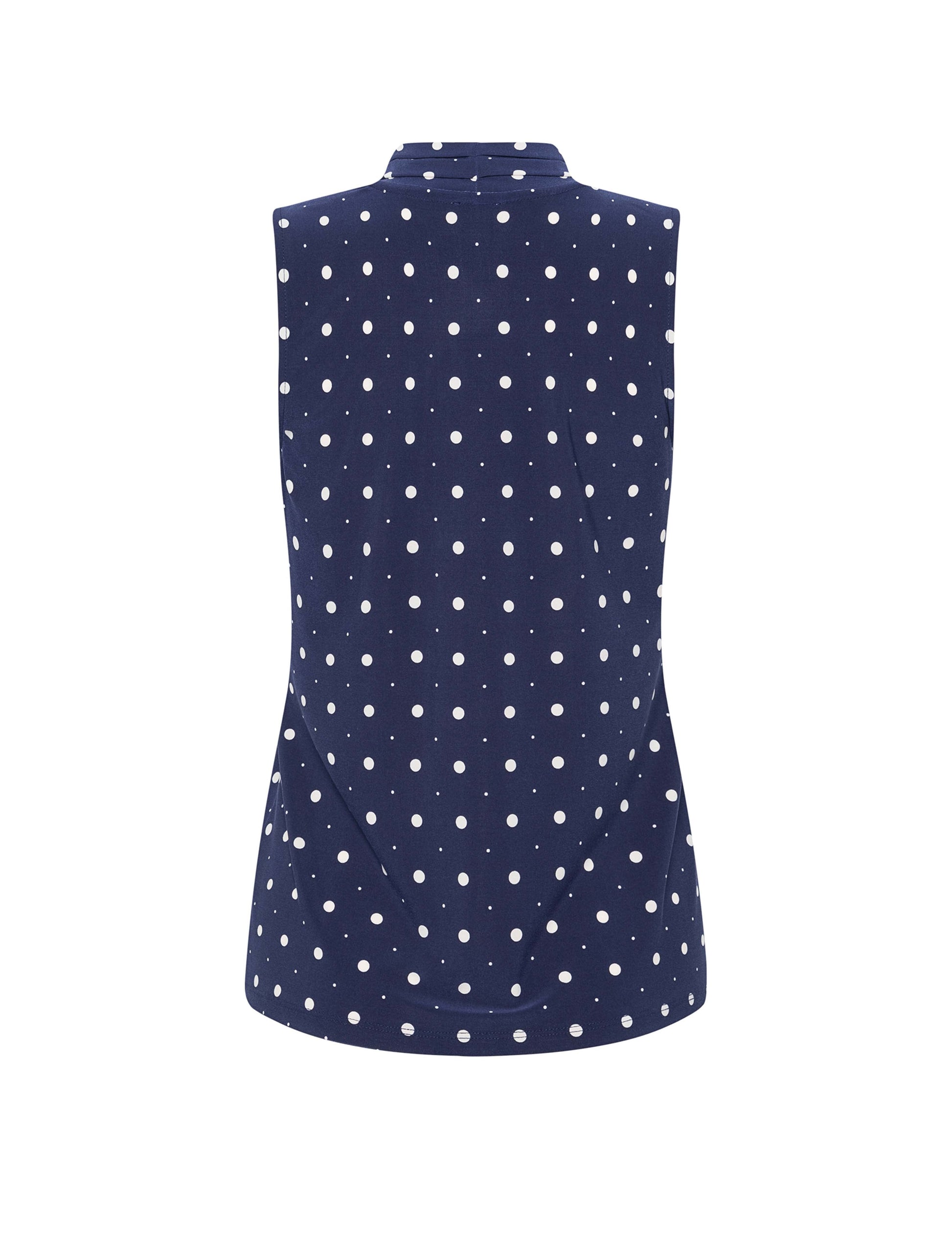 Anne Klein Printed Sleeveless V-Neck Pleat Top