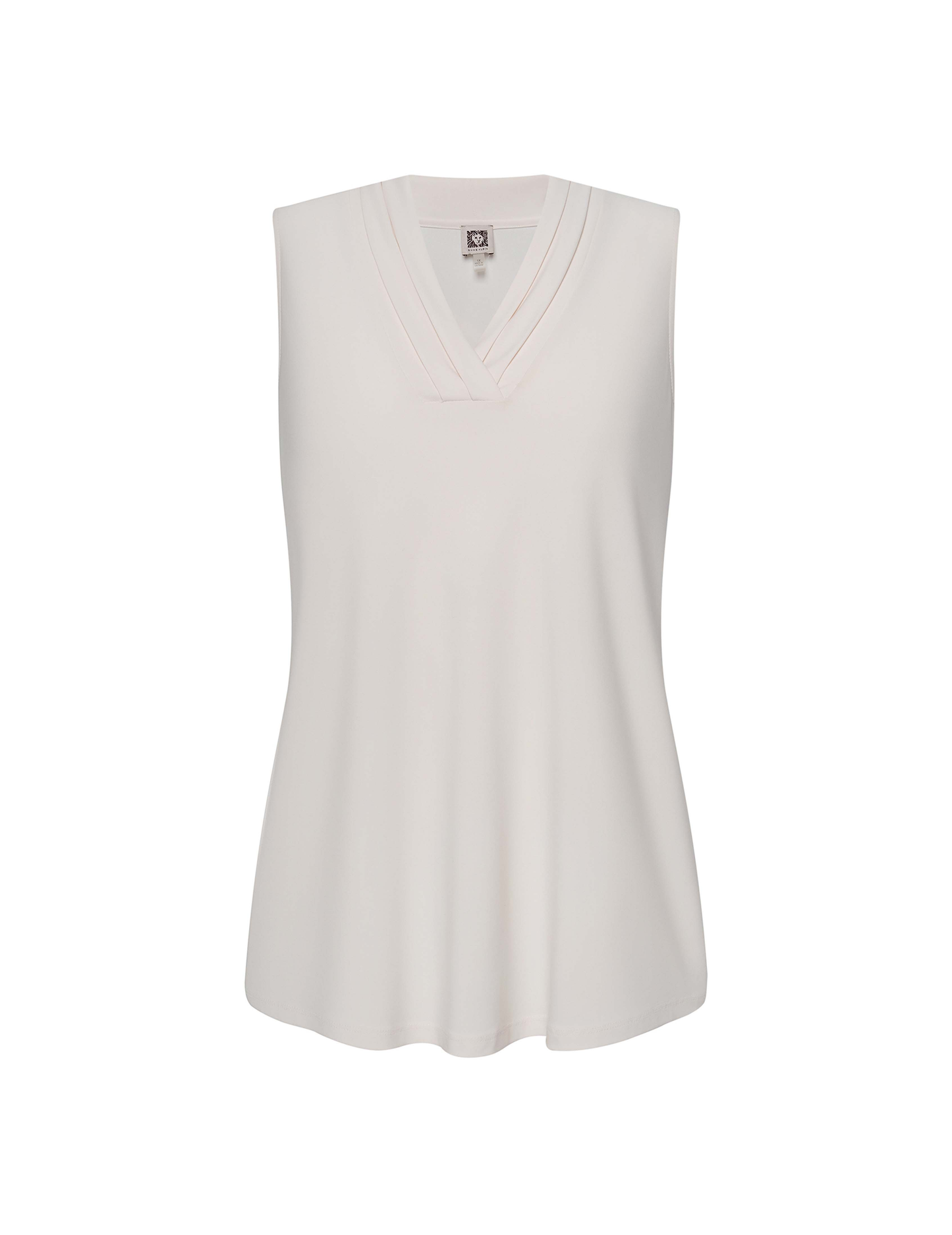 Anne Klein Plus Size Sleeveless V-Neck Pleat Top