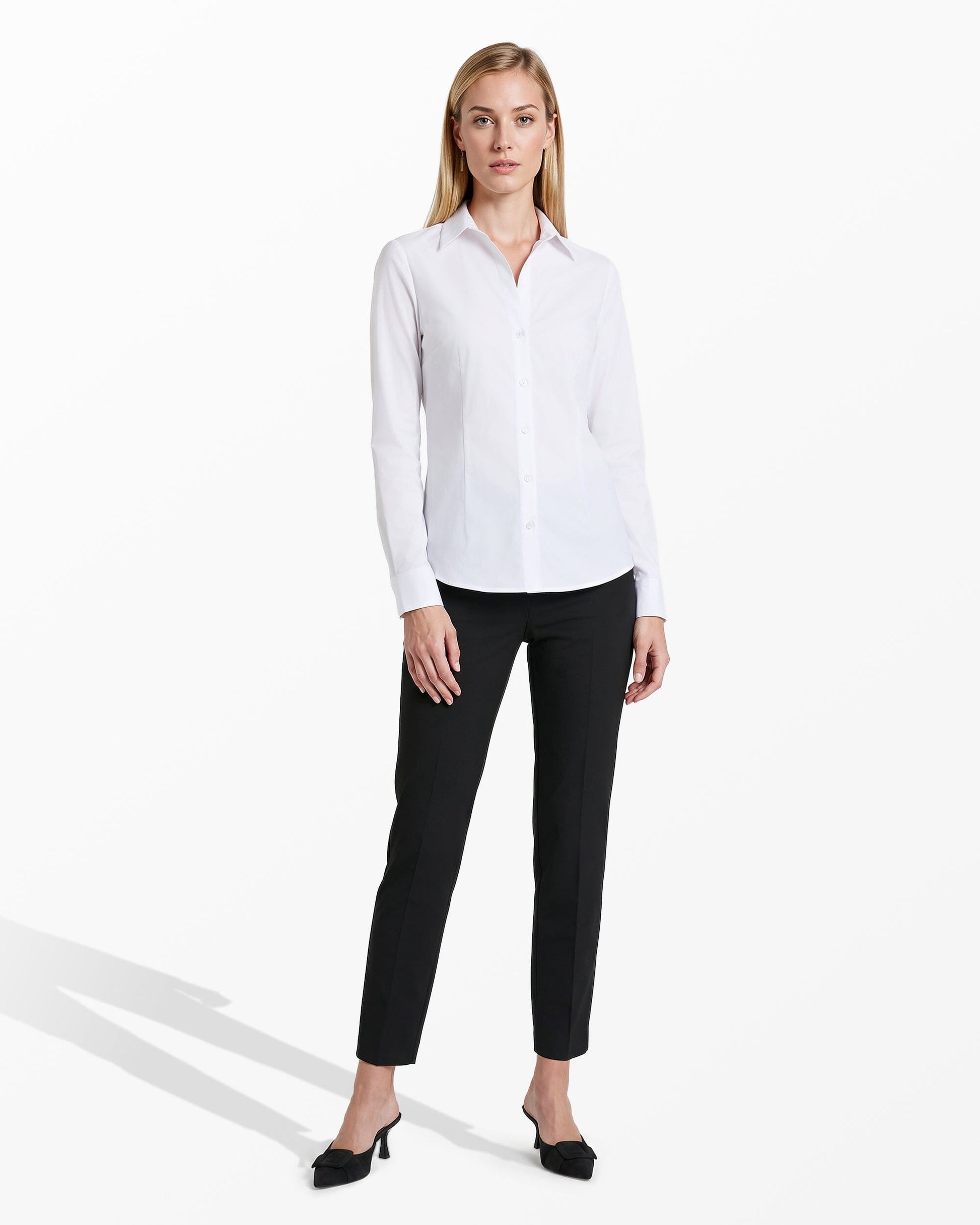 Anne Klein Long Sleeve Button Front Top