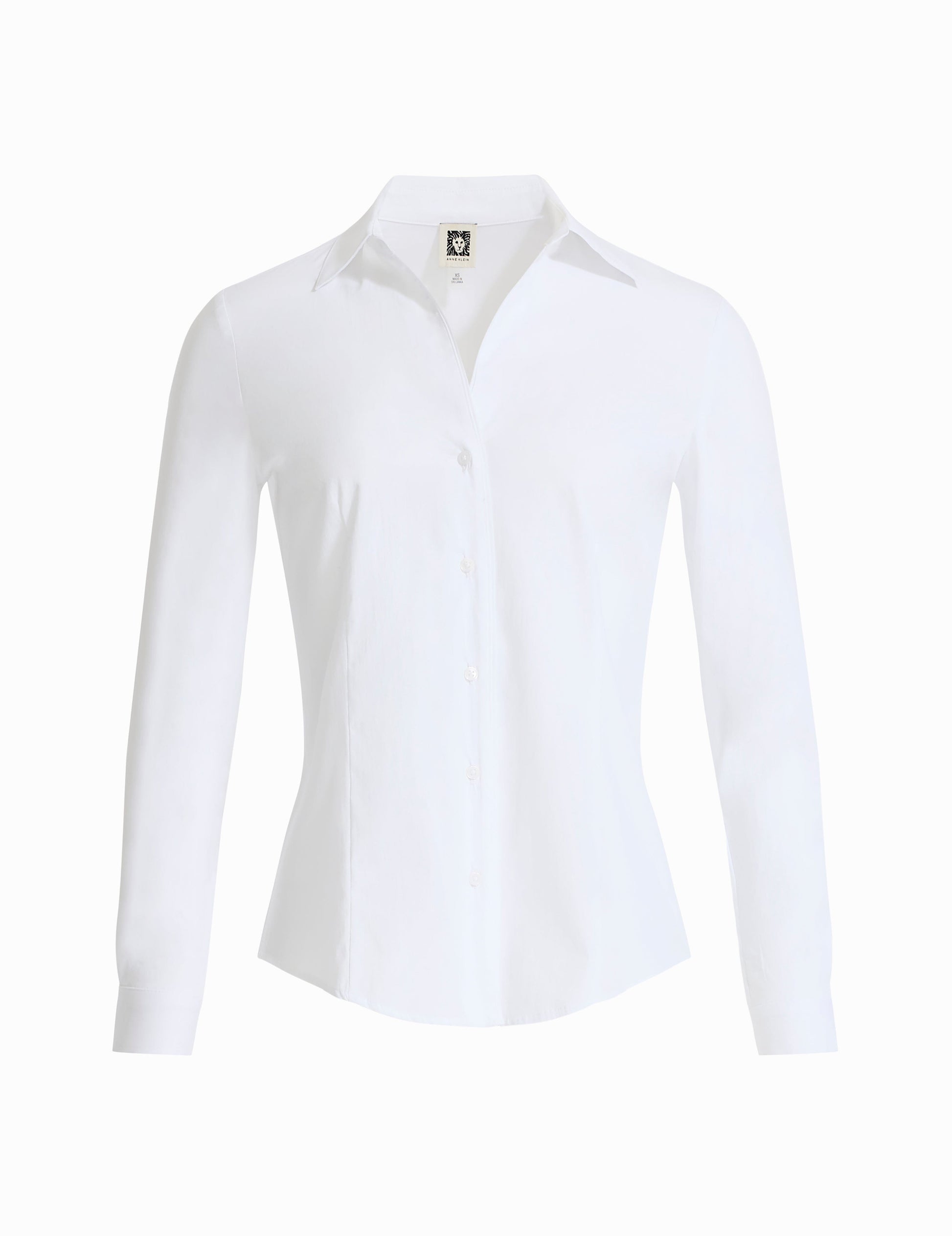 Anne Klein Long Sleeve Button Front Top