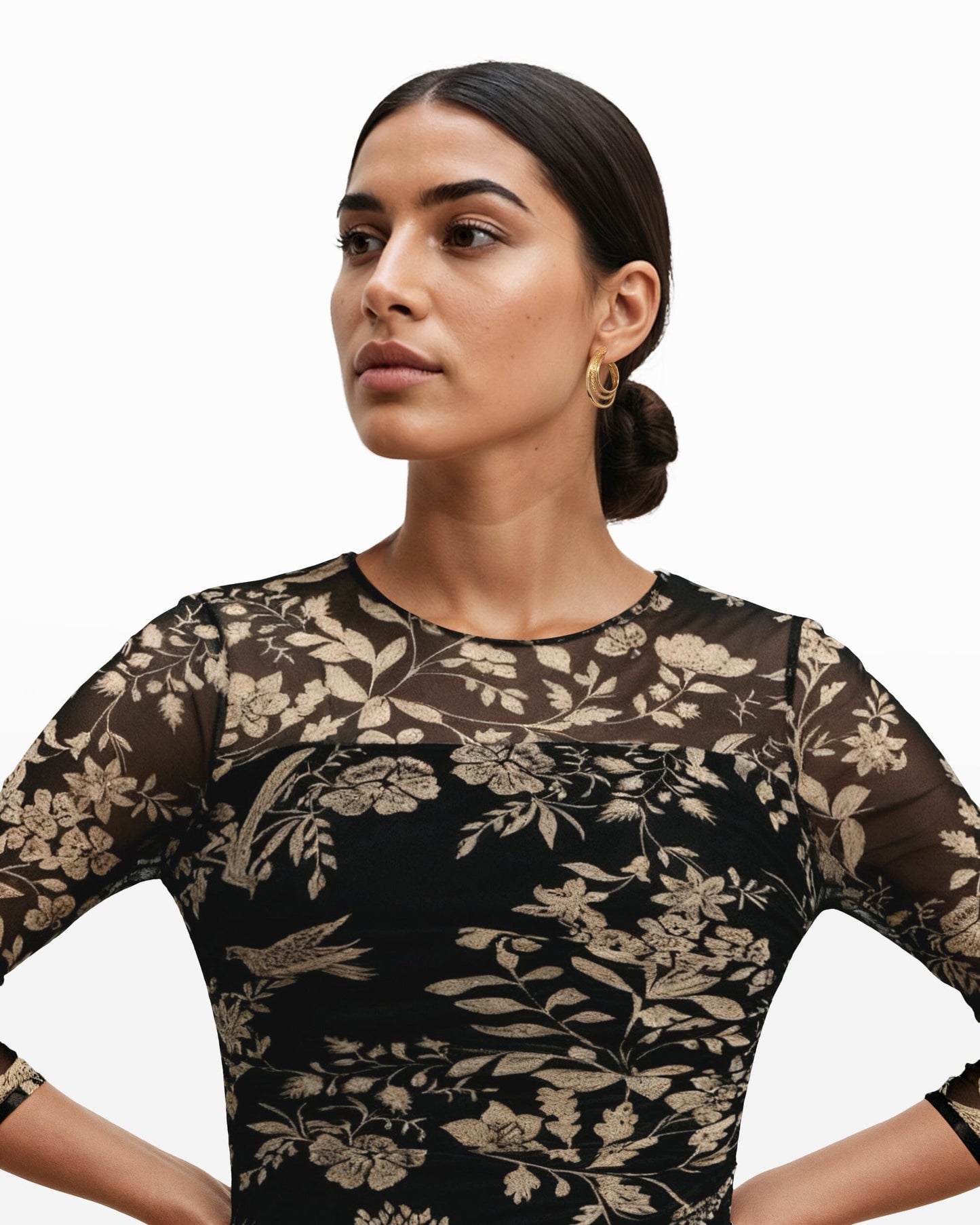 Anne Klein Side Ruched Midi Dress