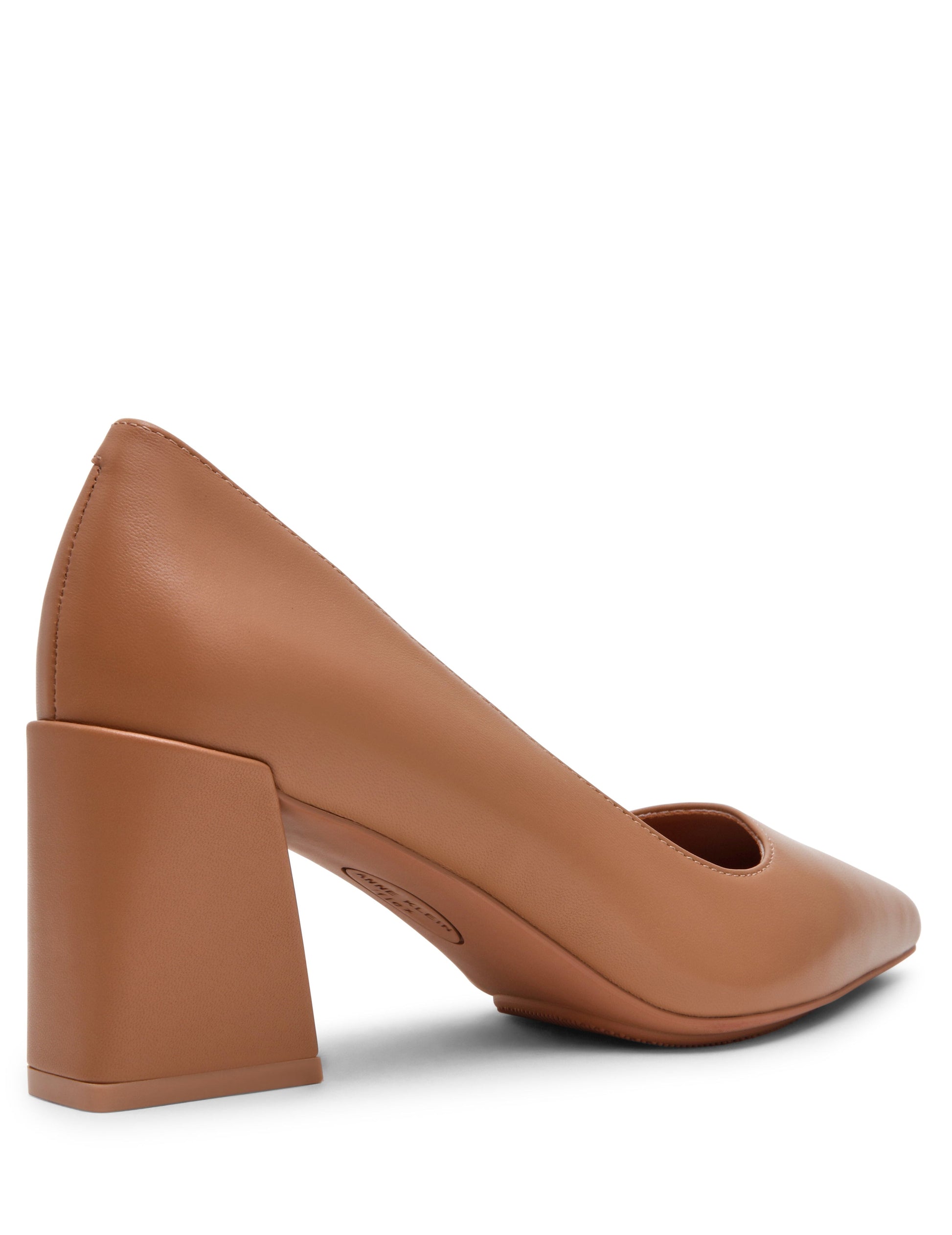 Anne Klein Relena Leather Pump in Nude Leather