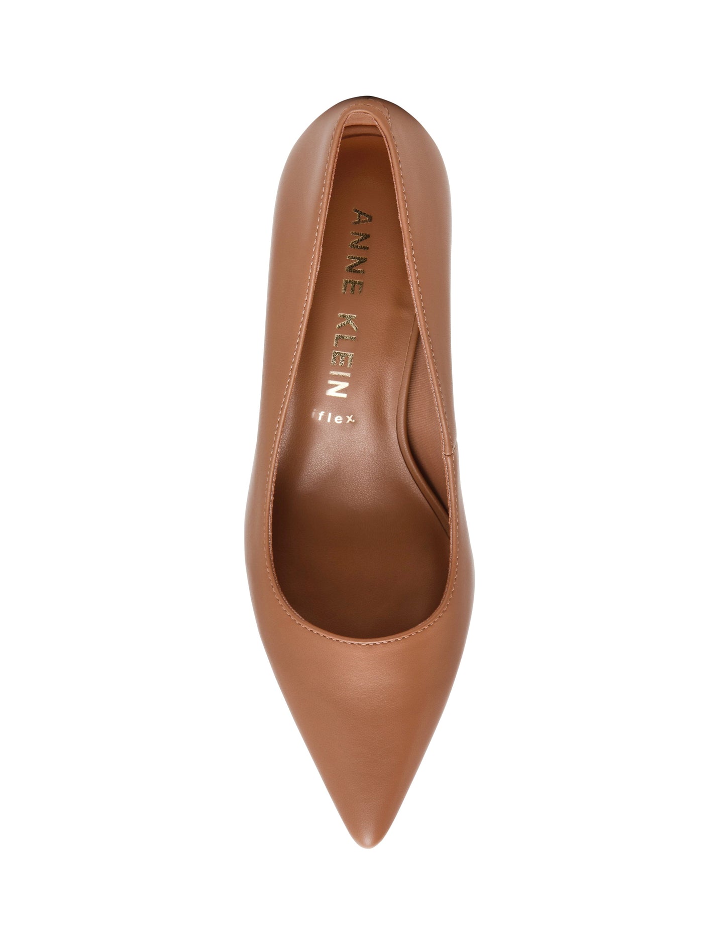 Anne Klein Relena Leather Pump in Nude Leather