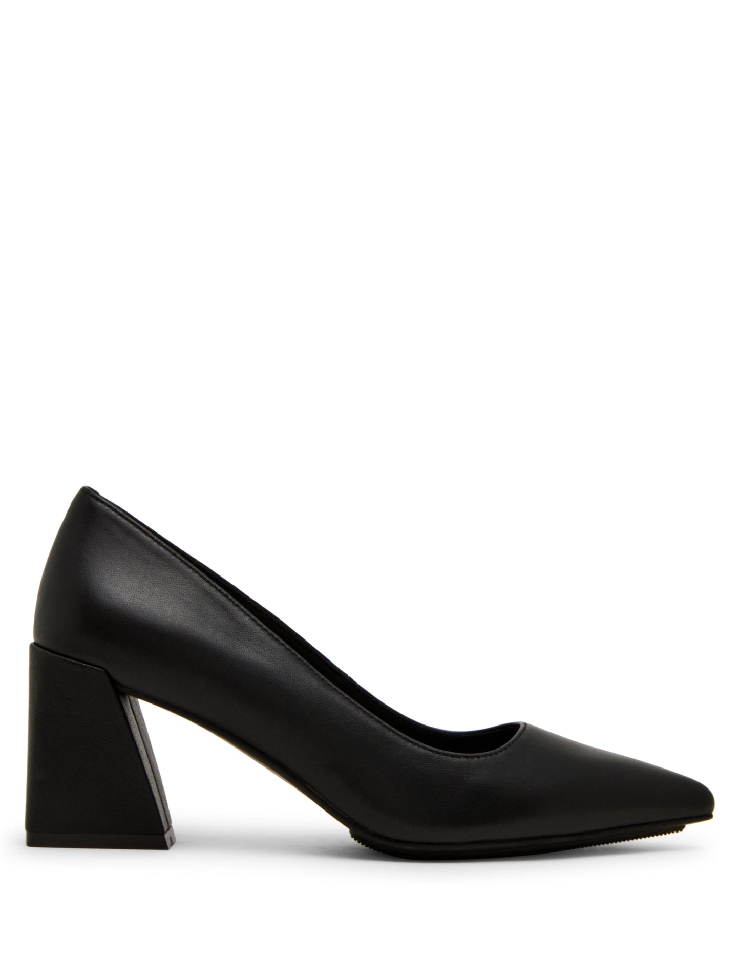 Anne Klein Relena Leather Pump in Black Leather