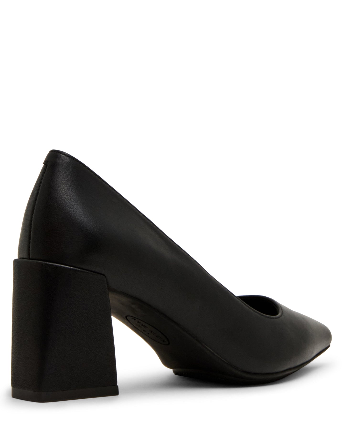 Anne Klein Relena Leather Pump in Black Leather