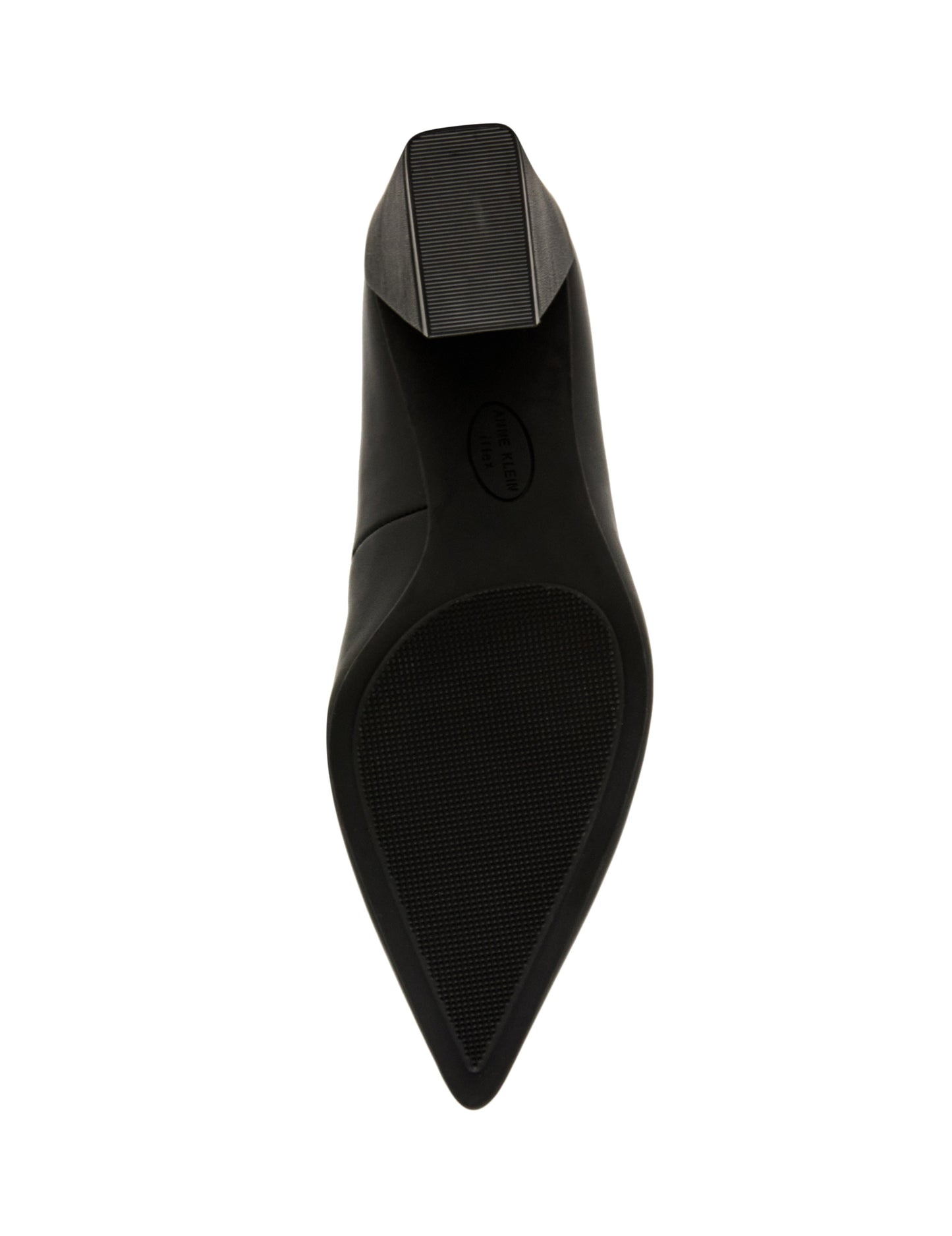 Anne Klein Relena Leather Pump in Black Leather