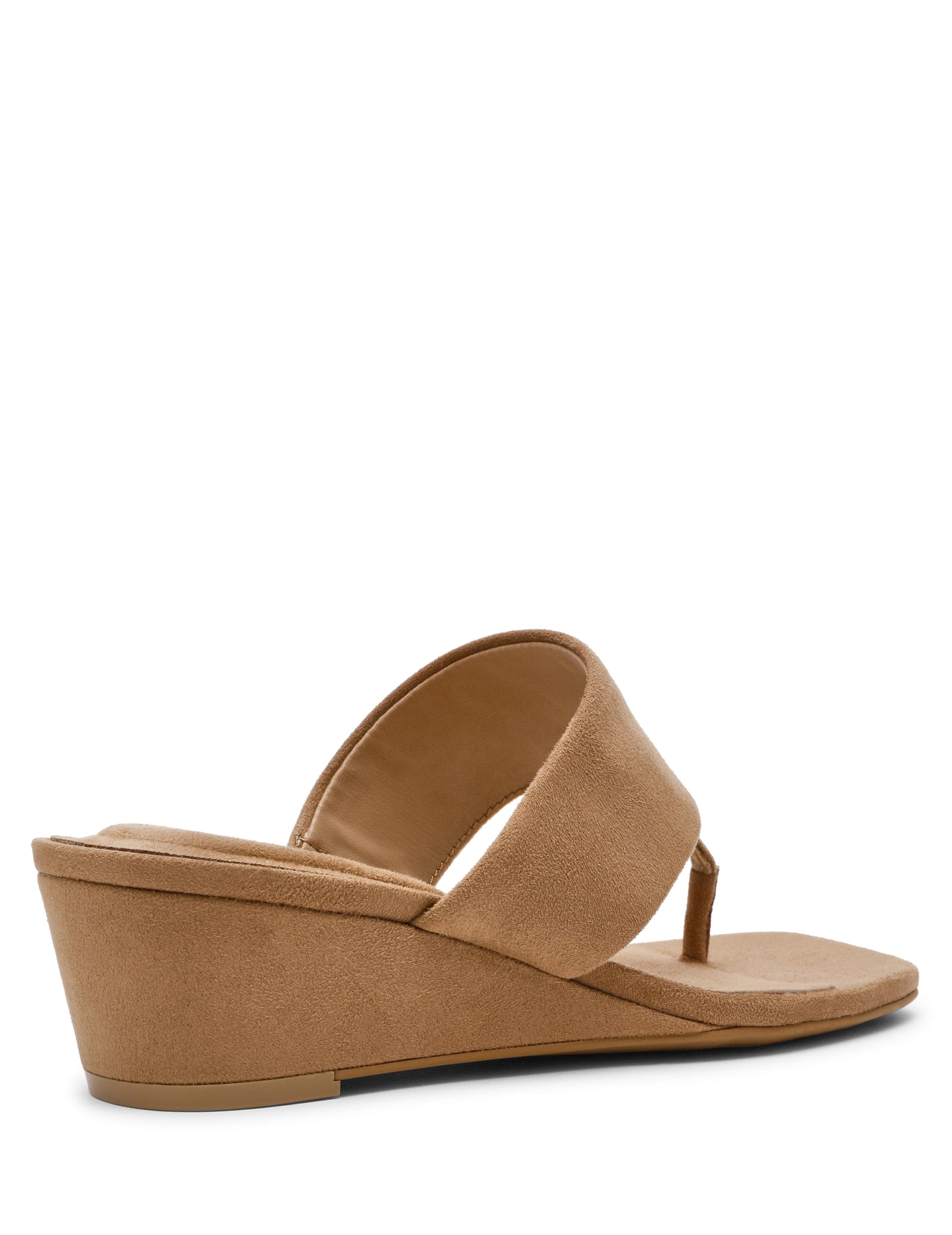 Anne Klein Willing Strappy Flat Sandal in Sand Suede