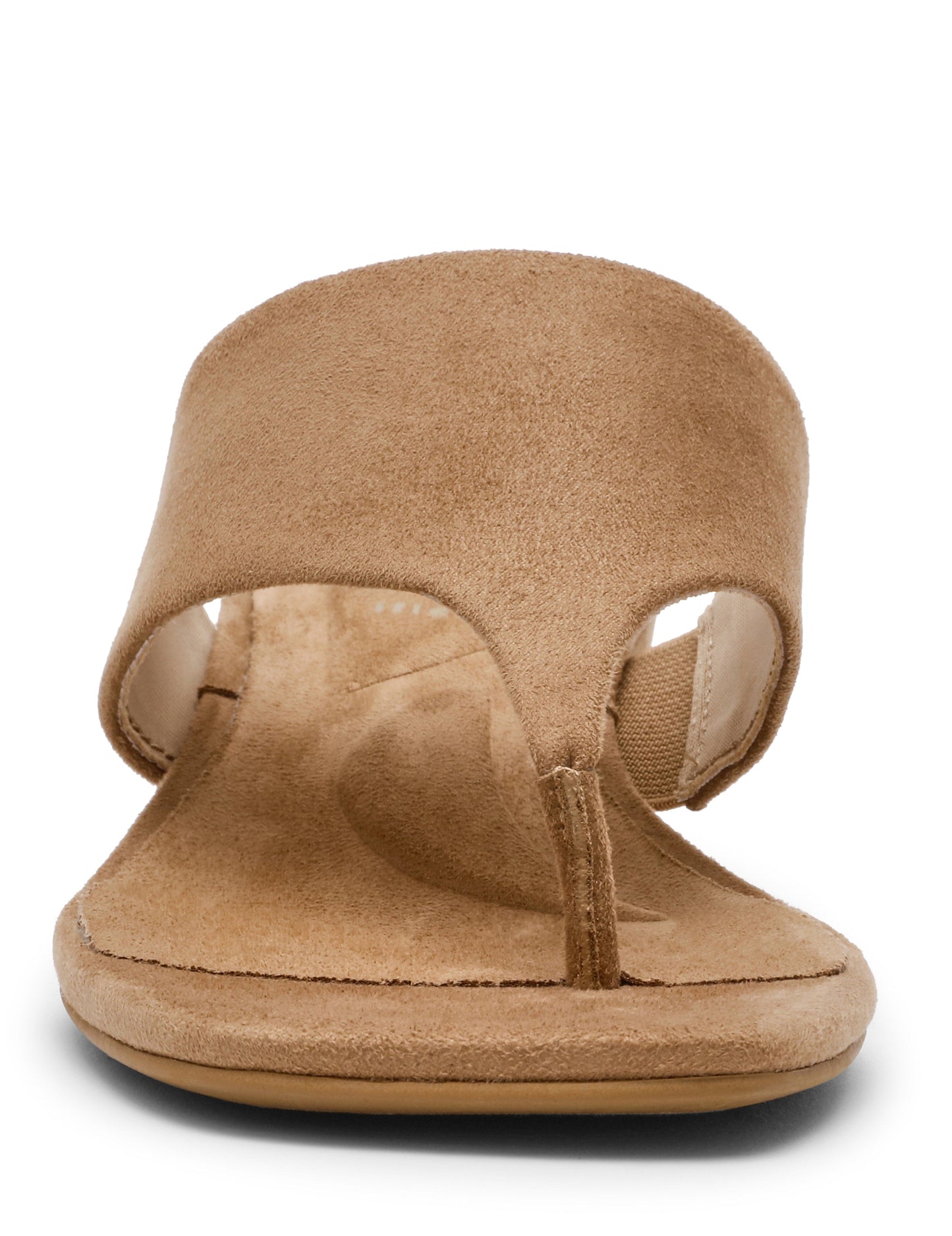 Anne Klein Willing Strappy Flat Sandal in Sand Suede