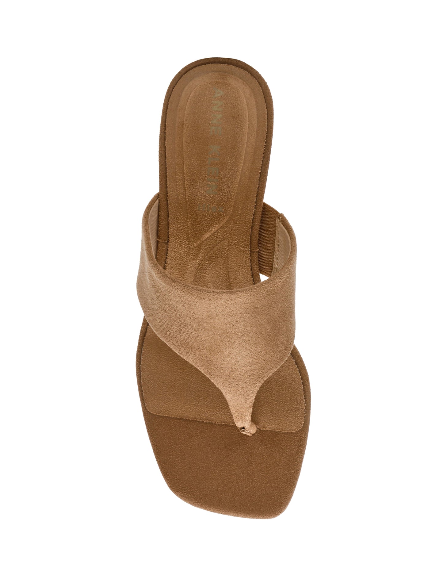 Anne Klein Willing Strappy Flat Sandal in Sand Suede