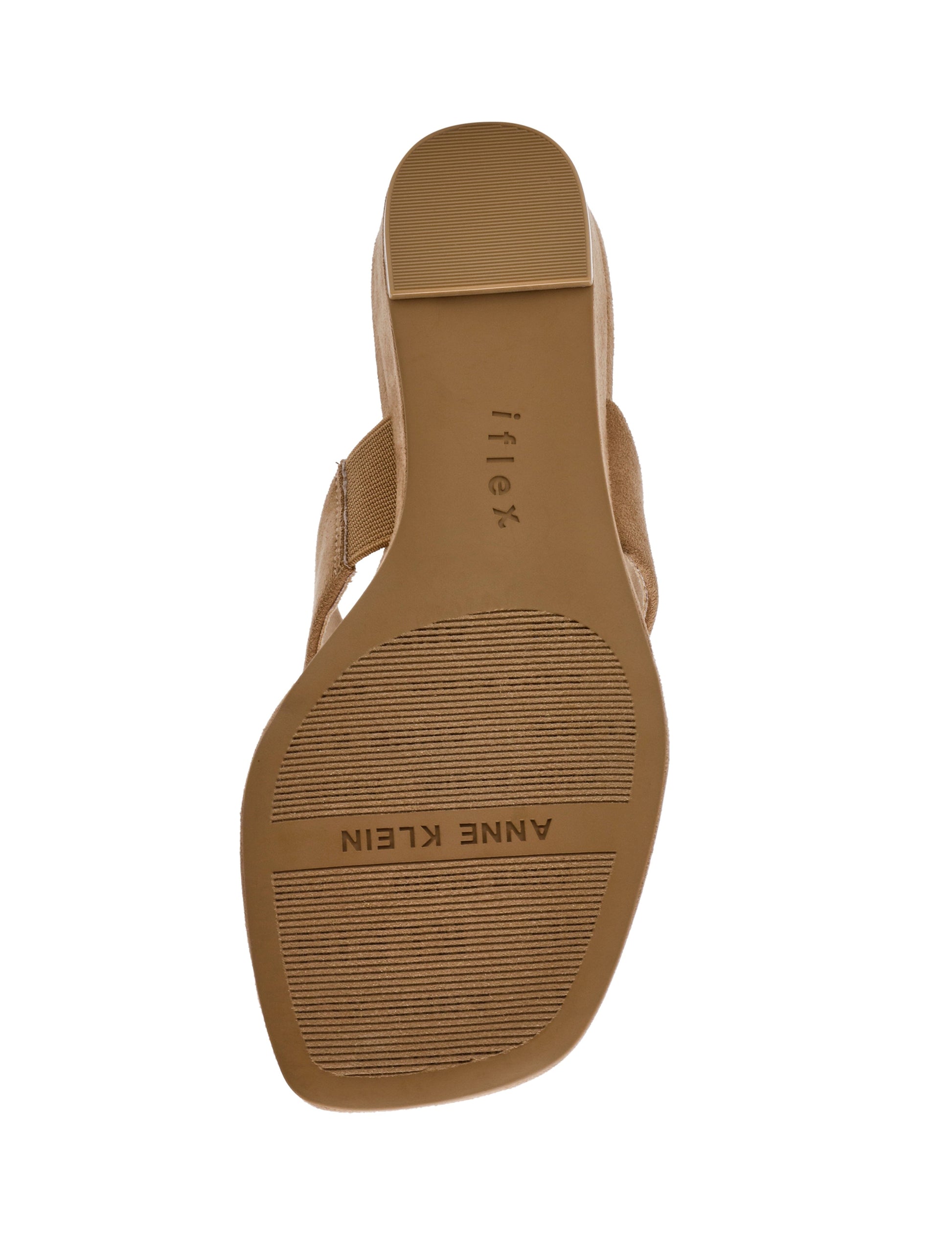 Anne Klein Willing Strappy Flat Sandal in Sand Suede