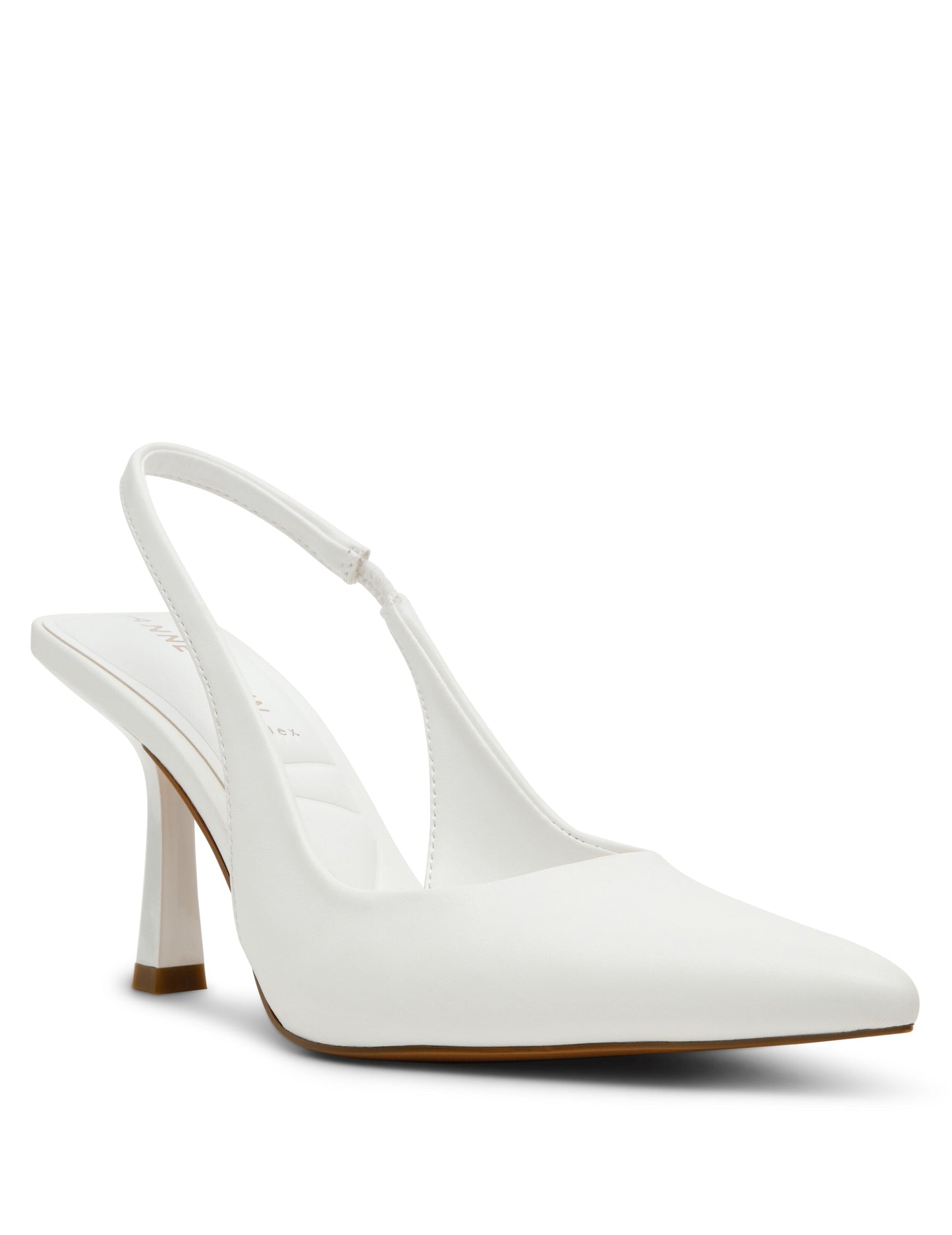 Anne Klein Itzy Slingback Block Heel Pump in White