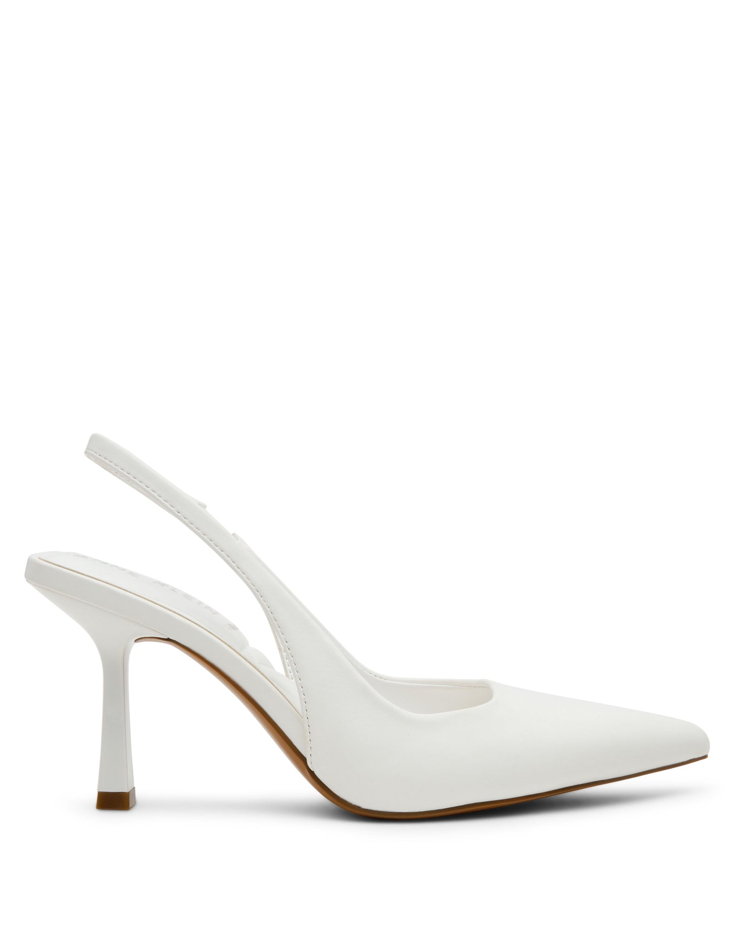 Anne Klein Itzy Slingback Block Heel Pump in White