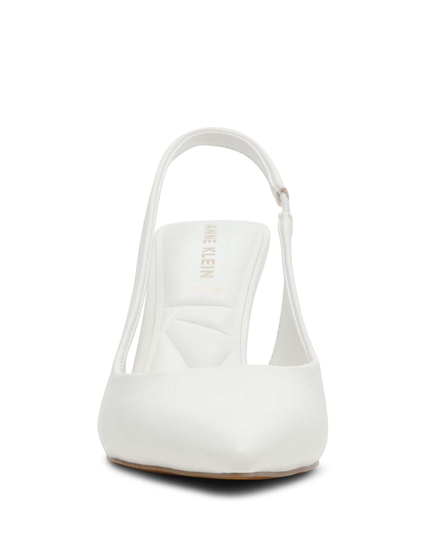 Anne Klein Itzy Slingback Block Heel Pump in White