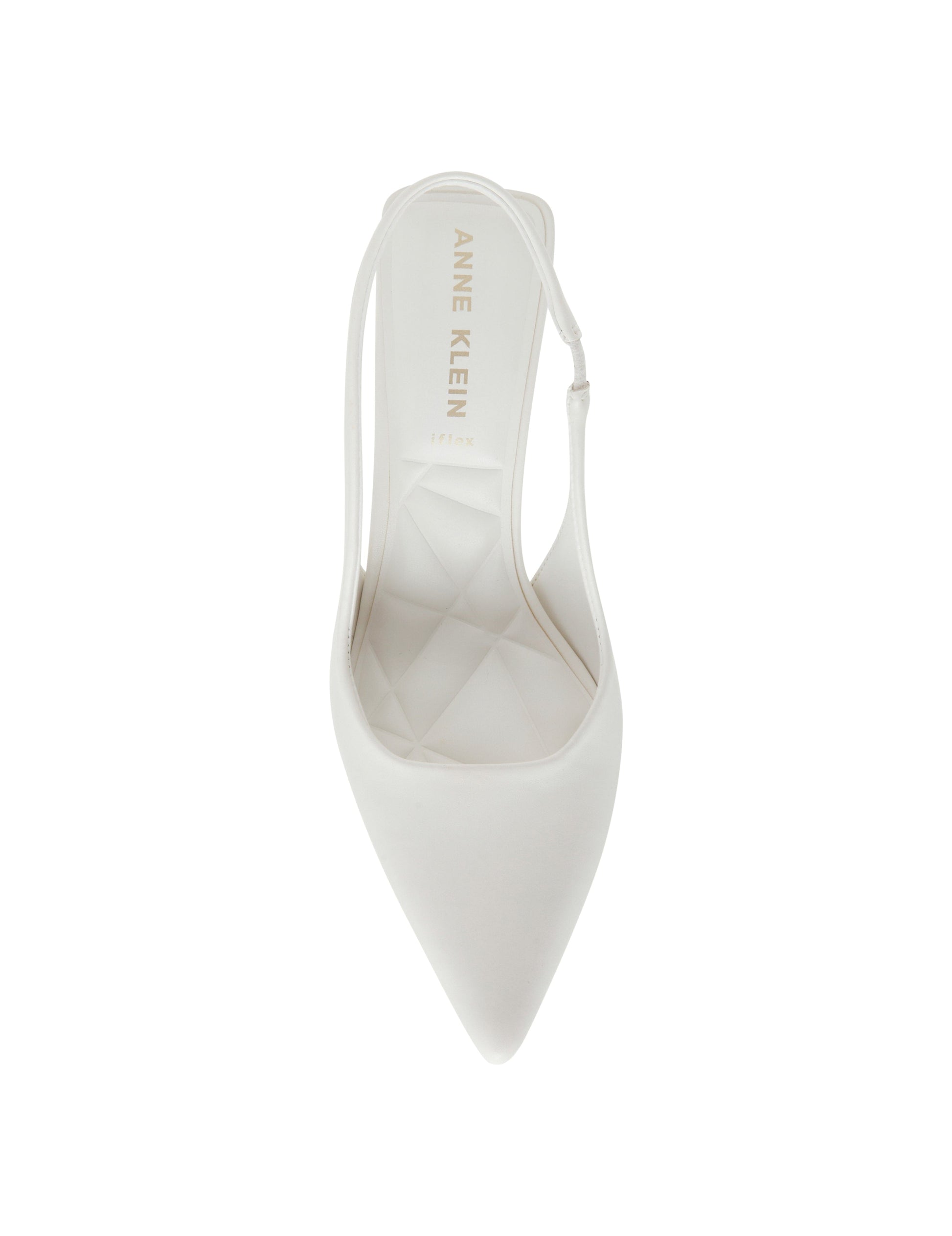 Anne Klein Itzy Slingback Block Heel Pump in White
