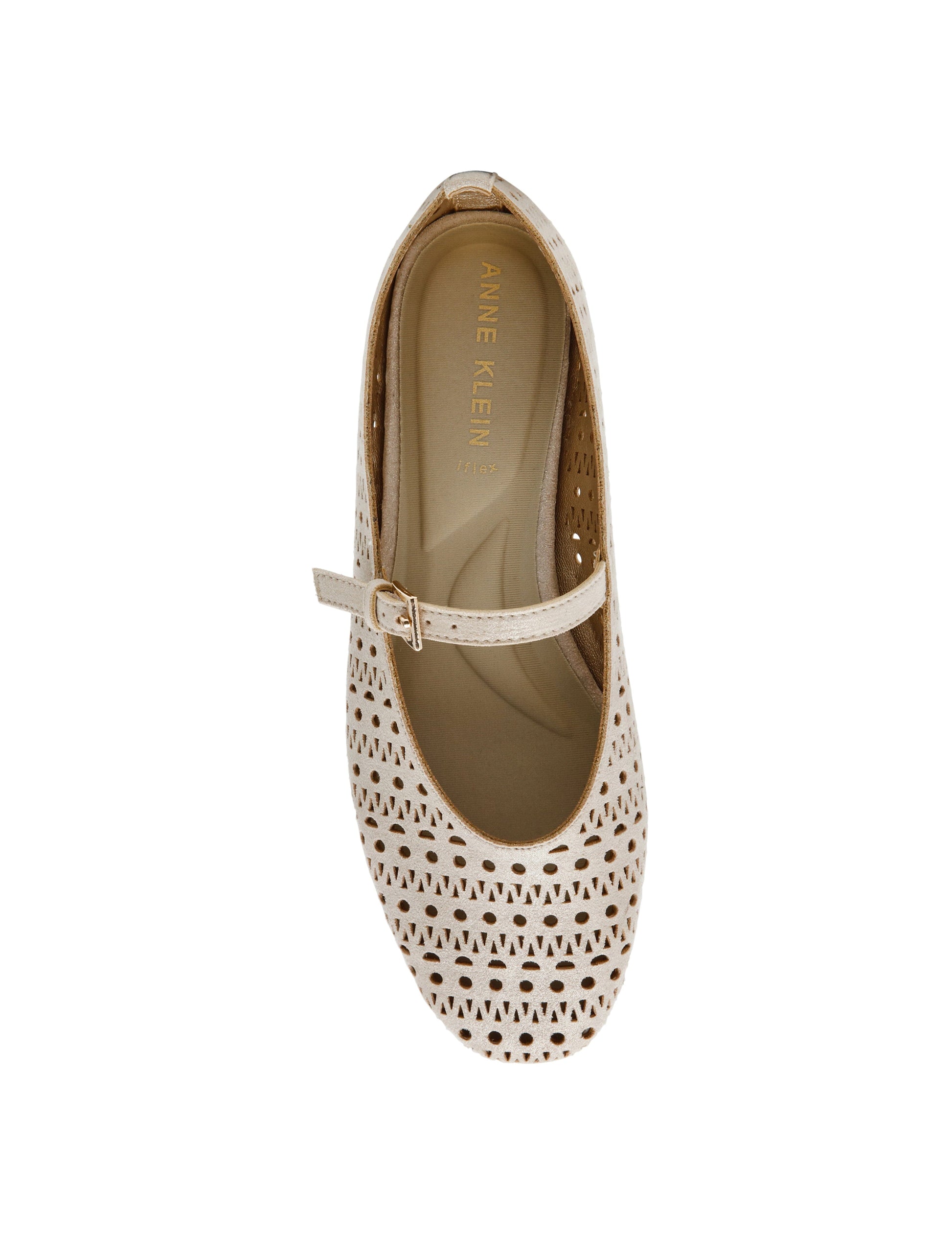 Anne Klein Connie P Ballet Flat in Light Gold