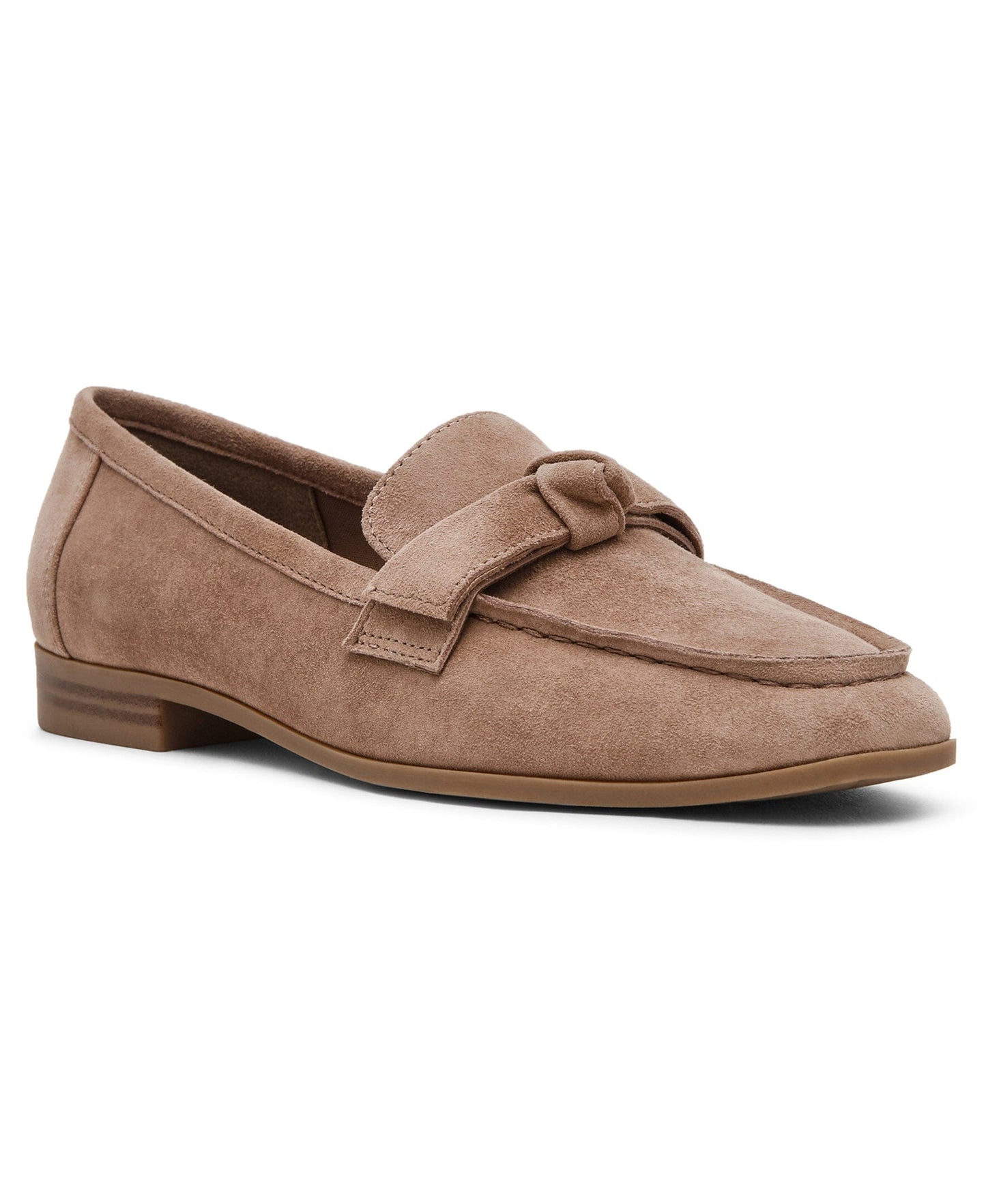 Anne Klein Bowie Slip-On Loafer in Taupe Suede