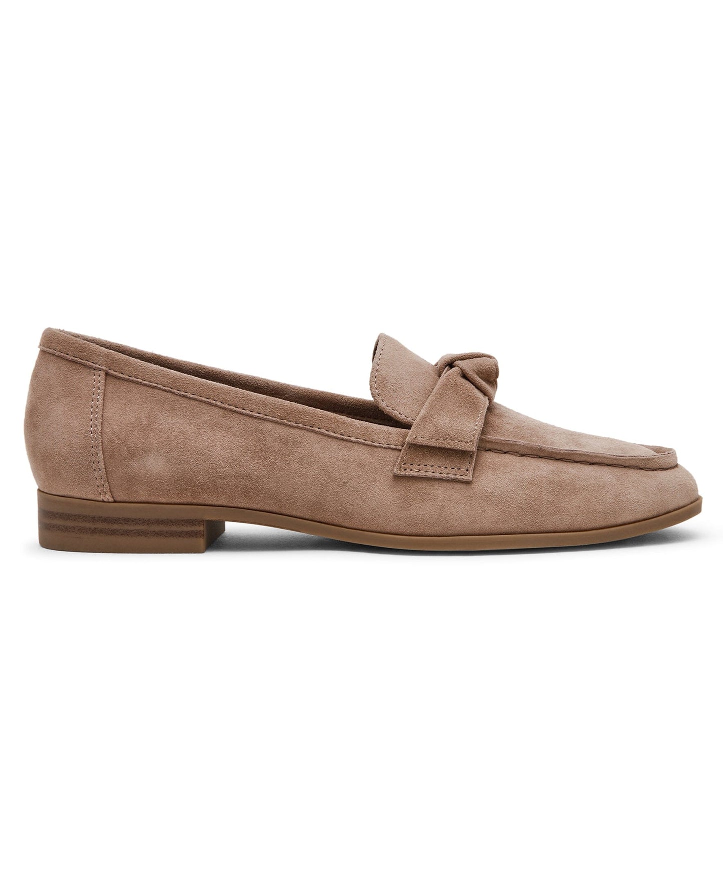 Anne Klein Bowie Slip-On Loafer in Taupe Suede