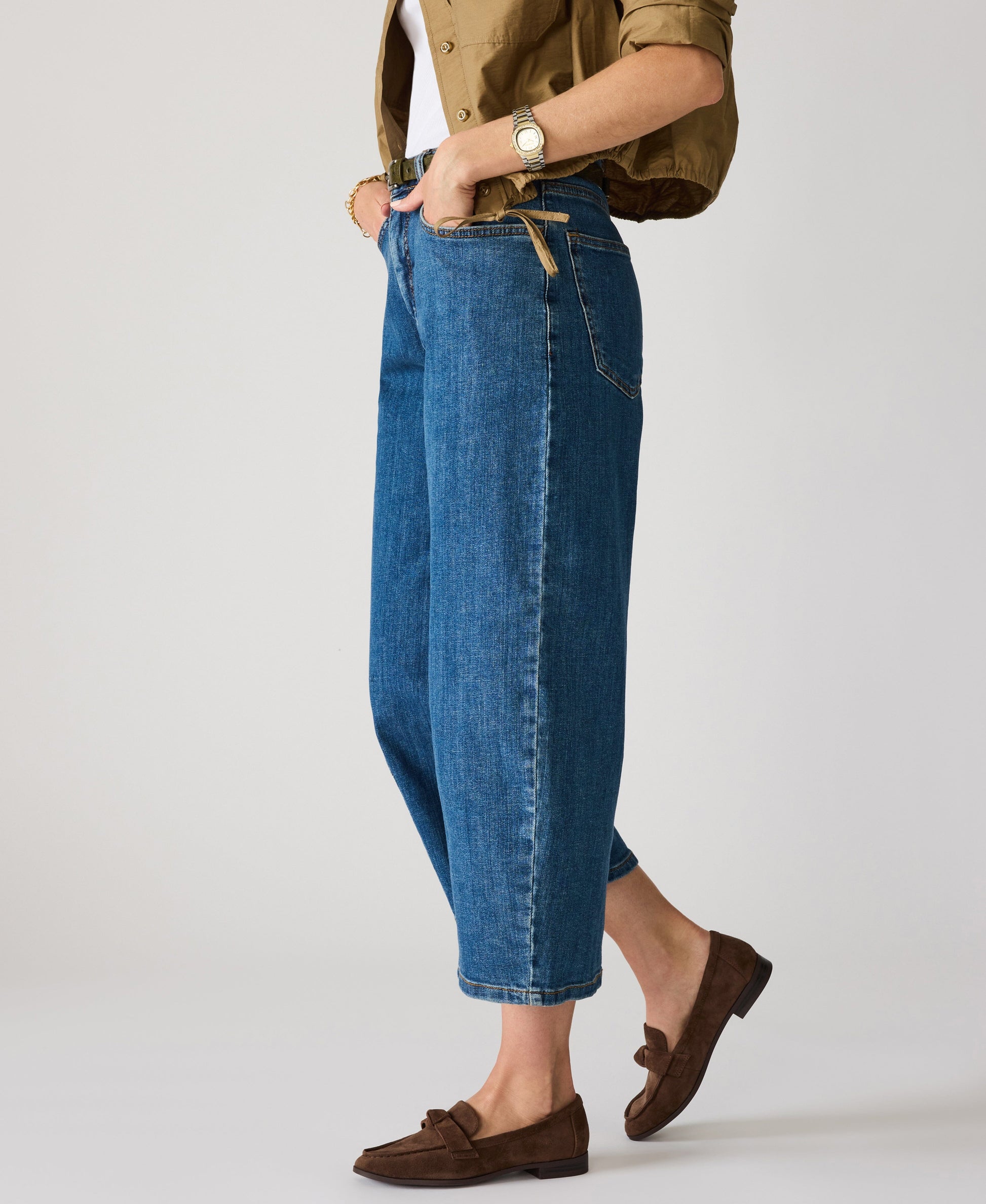 Anne Klein Bowie Slip-On Loafer in Brown Suede