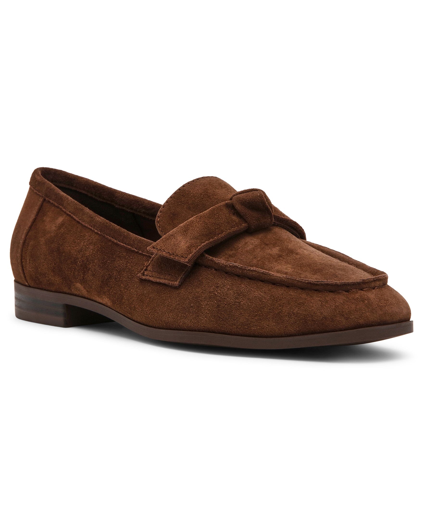 Anne Klein Bowie Slip-On Loafer in Brown Suede