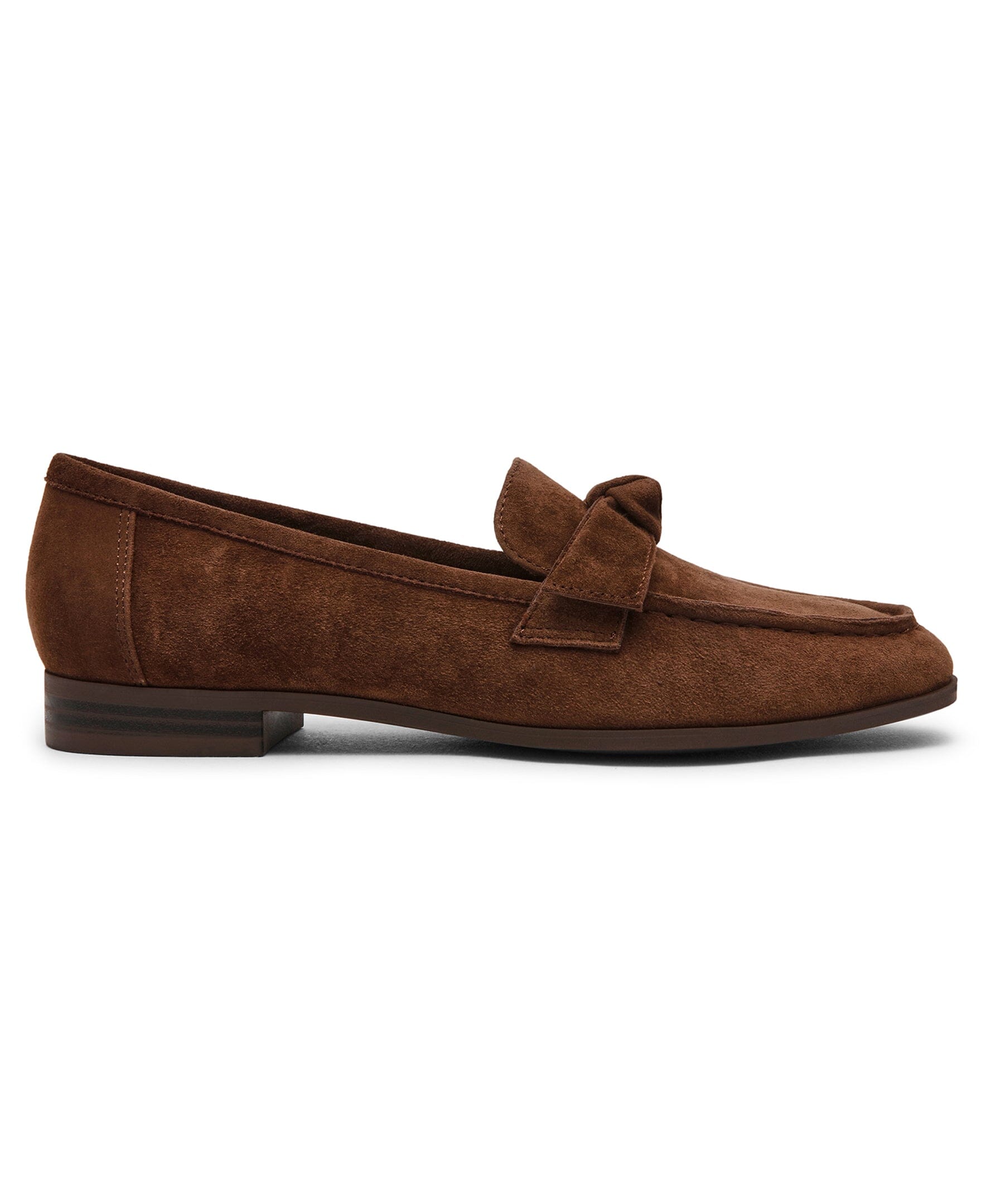 Anne Klein Bowie Slip-On Loafer in Brown Suede