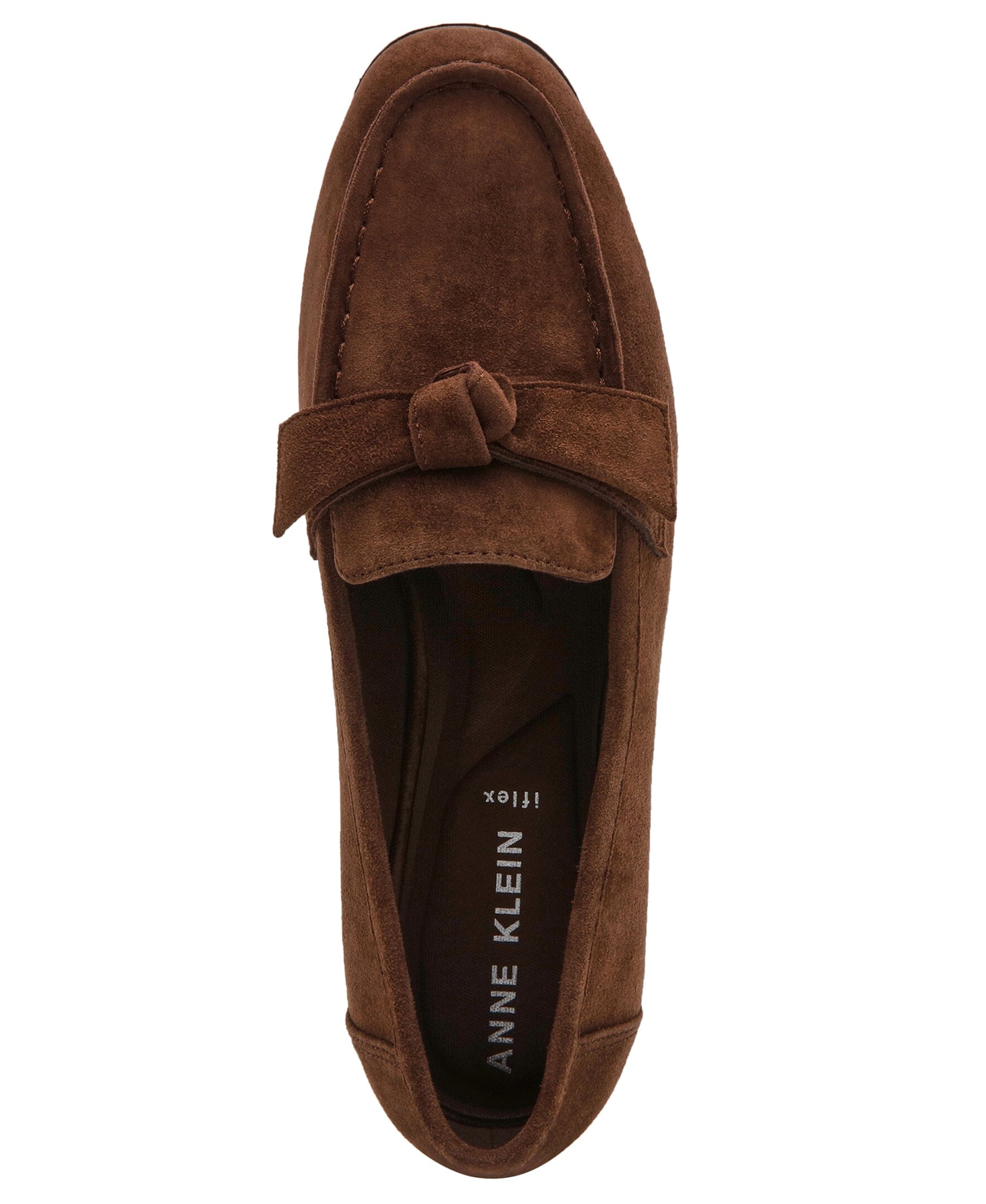 Anne Klein Bowie Slip-On Loafer in Brown Suede