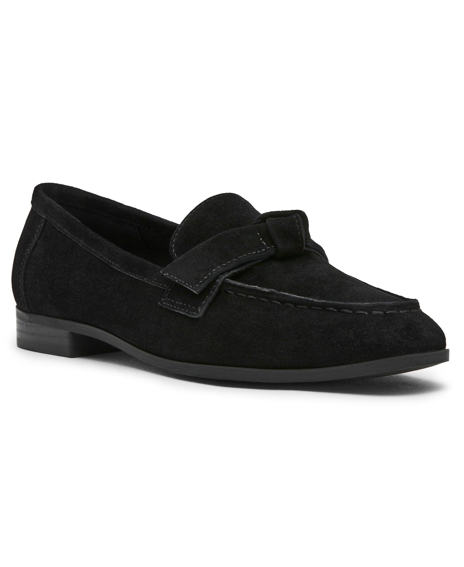 Anne Klein Bowie Slip-On Loafer in Black Suede