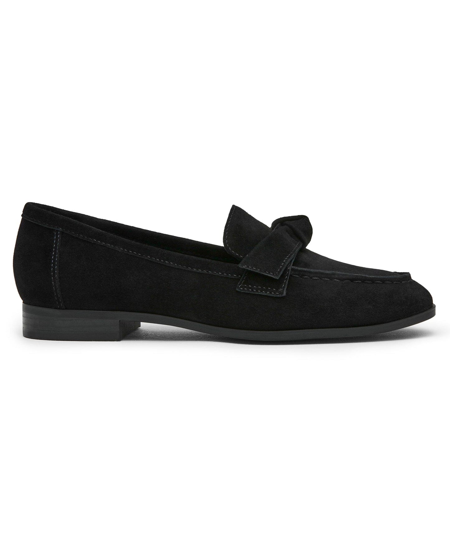 Anne Klein Bowie Slip-On Loafer in Black Suede