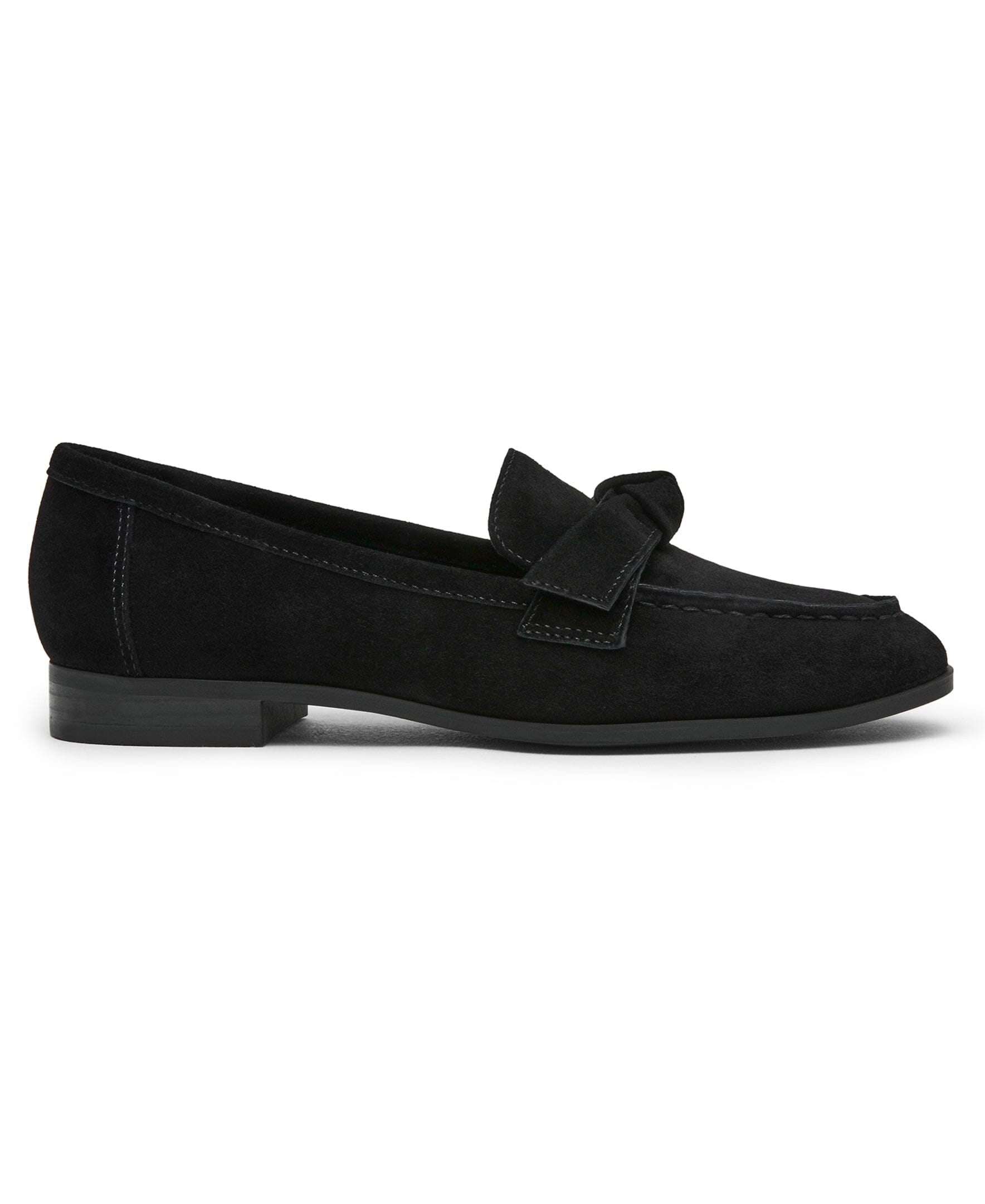 Anne Klein Bowie Slip-On Loafer in Black Suede