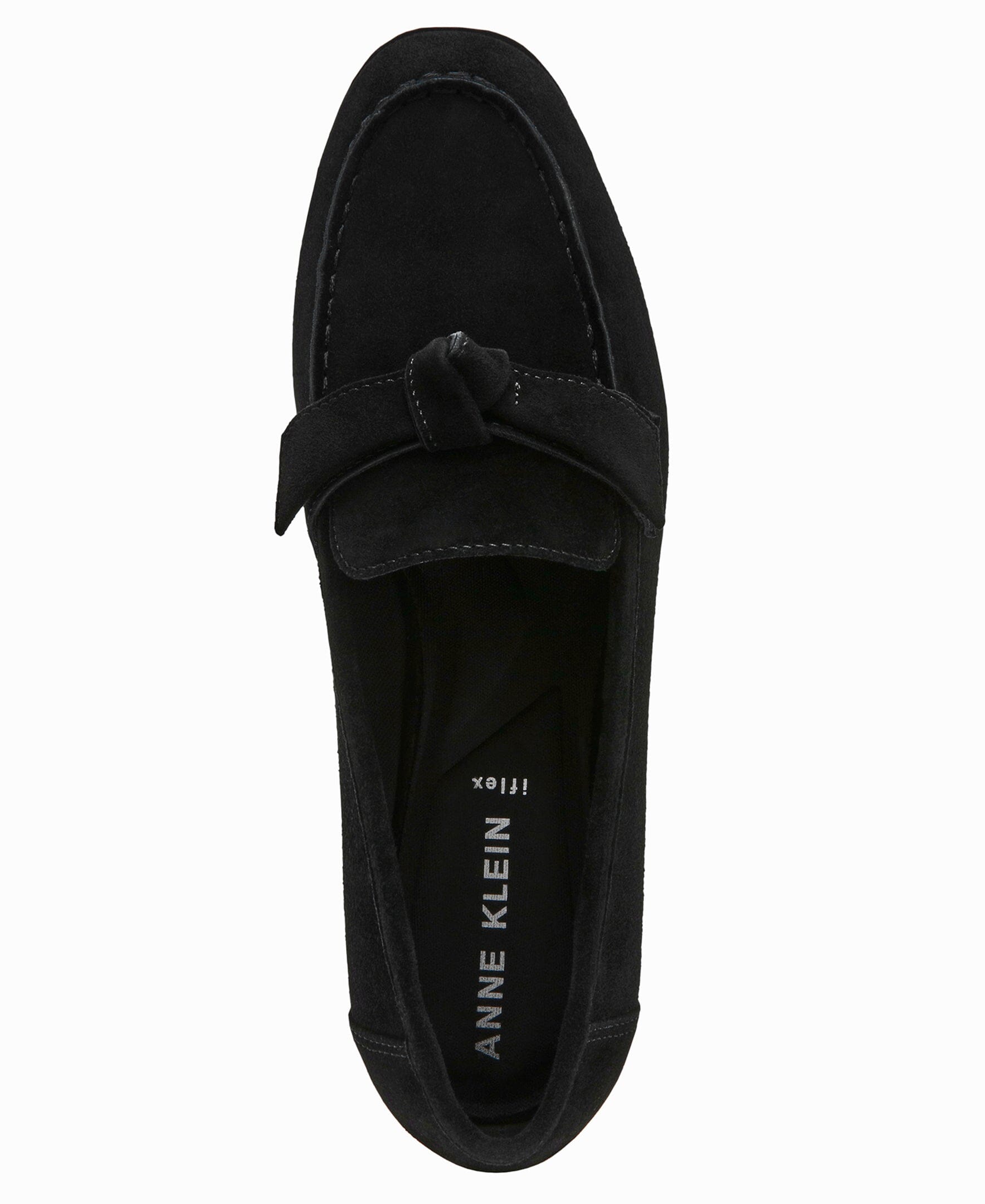 Anne Klein Bowie Slip-On Loafer in Black Suede